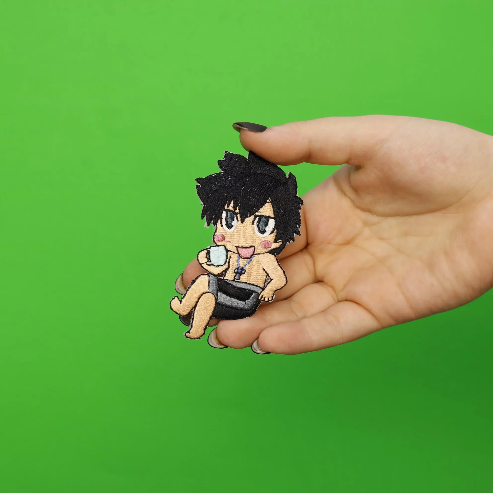 Fairytail Anime Gray Drinking Embroidered Iron On Patch - Image 2