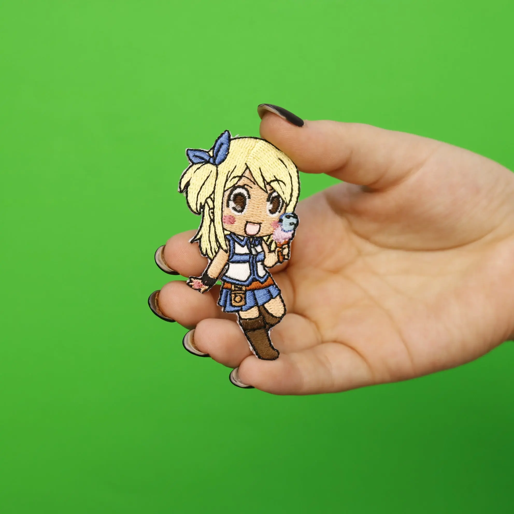 Fairytail Anime Lucy With Ice Cream Embroidered Iron On Patch - Image 2