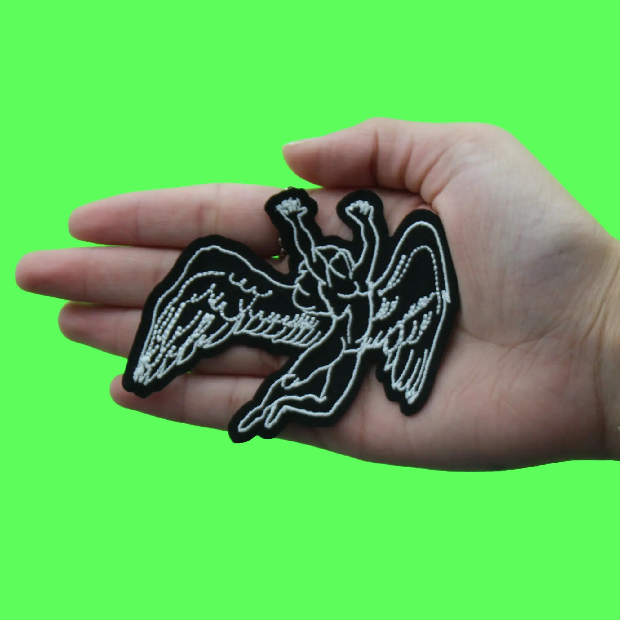 The Fall of Day Fallen Angel Patch Rock Metal Band Embroidered Iron On - Image 2