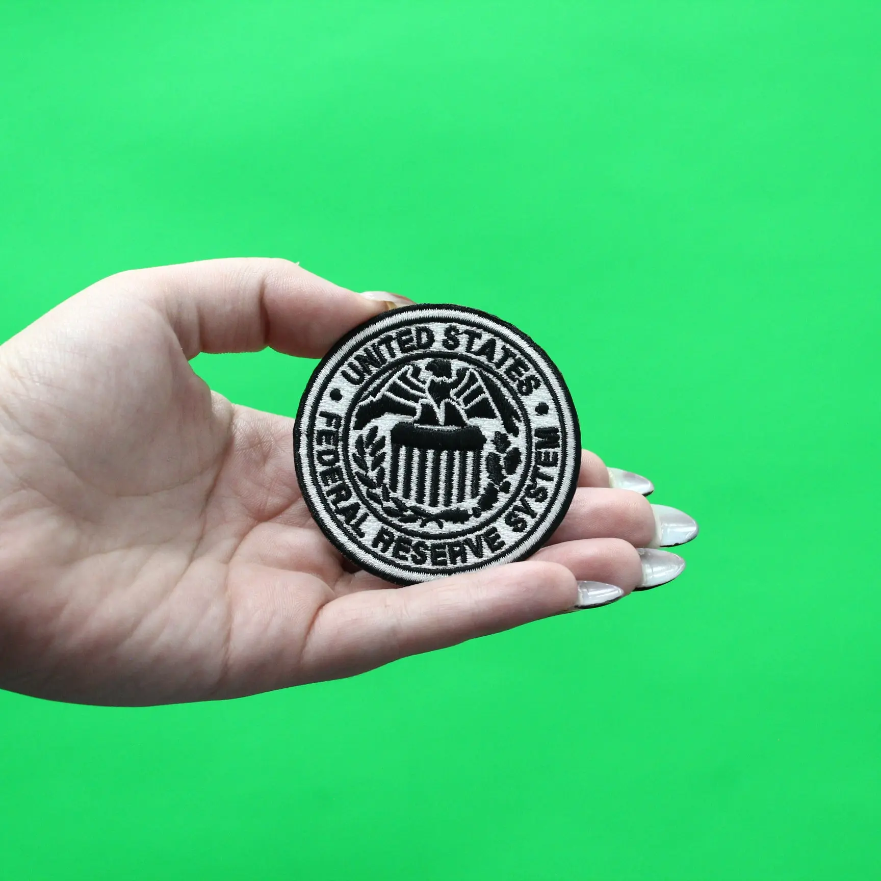 Federal Reserve System Patch Government Money Bank Embroidered Iron On - Image 2