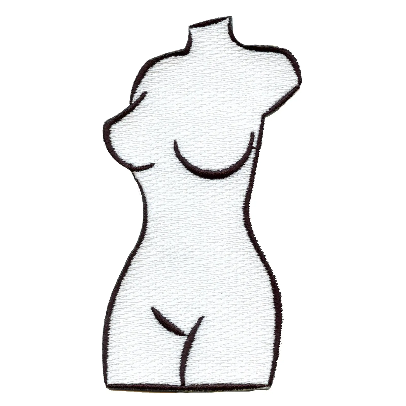 Female Silhouette Feminine Embroidered Iron On Patch