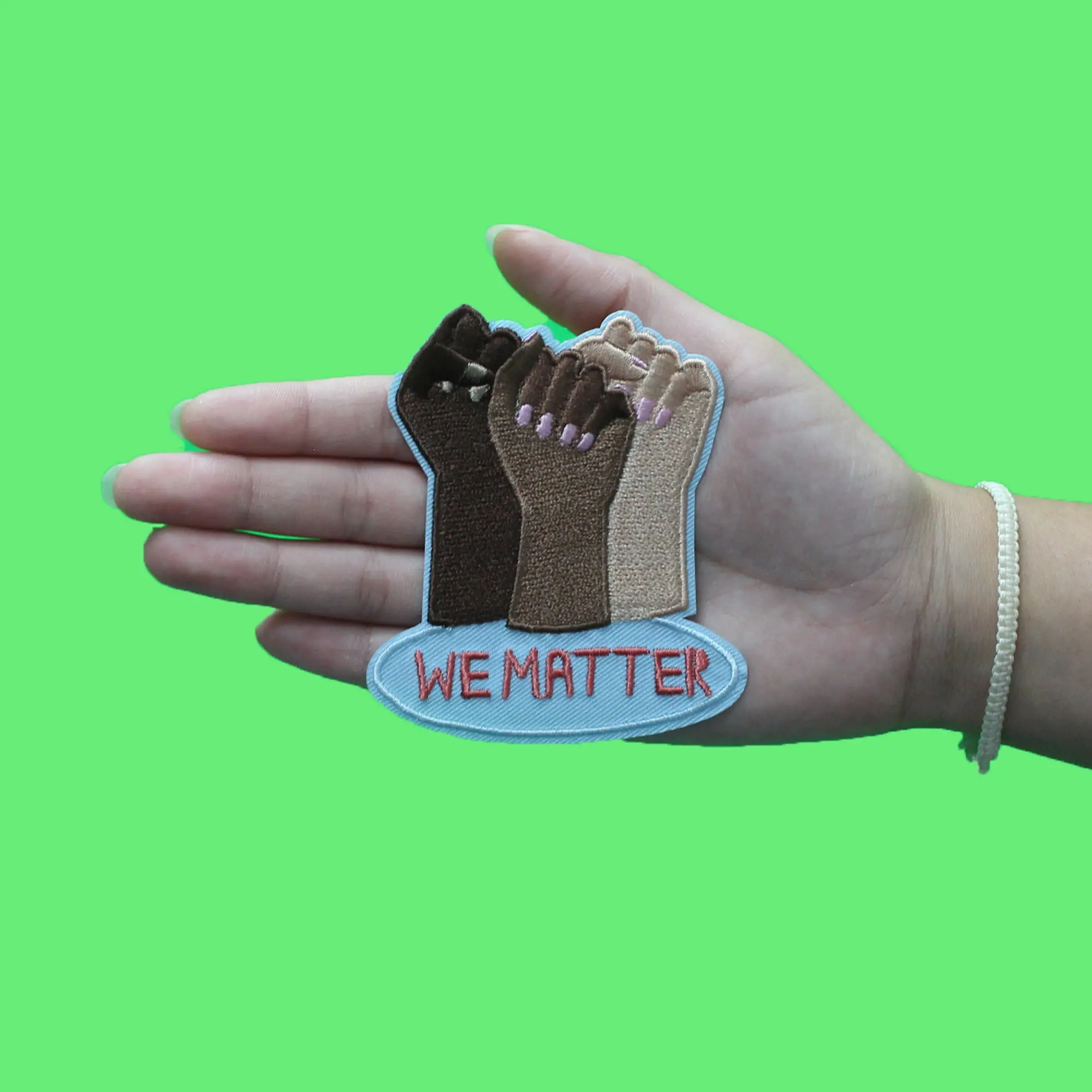 Feminist We Matter Patch Strong Independent Women Embroidered Iron On - Image 2