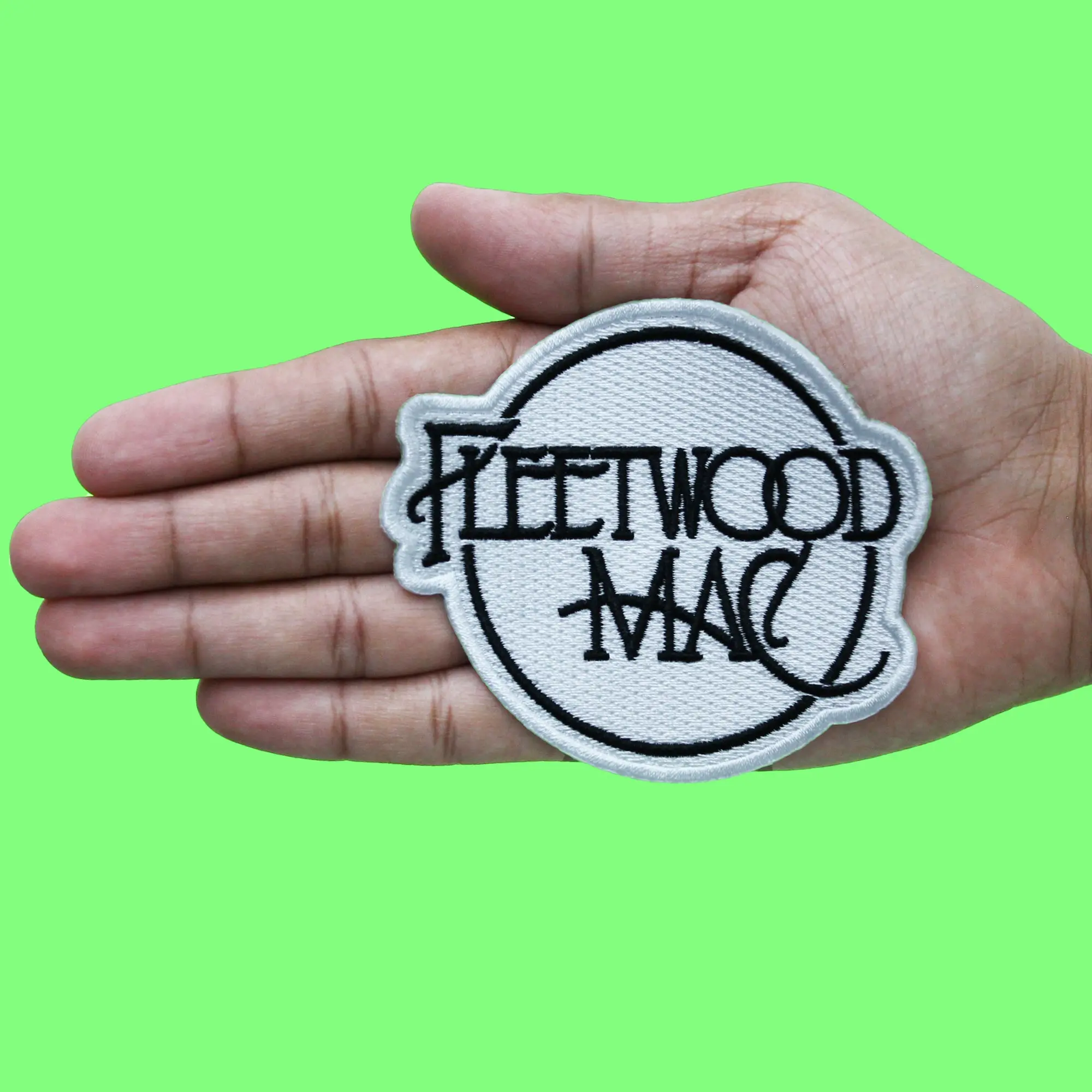Fleetwood Mac Round Patch Classic Band Logo Embroidered Iron On - Image 2