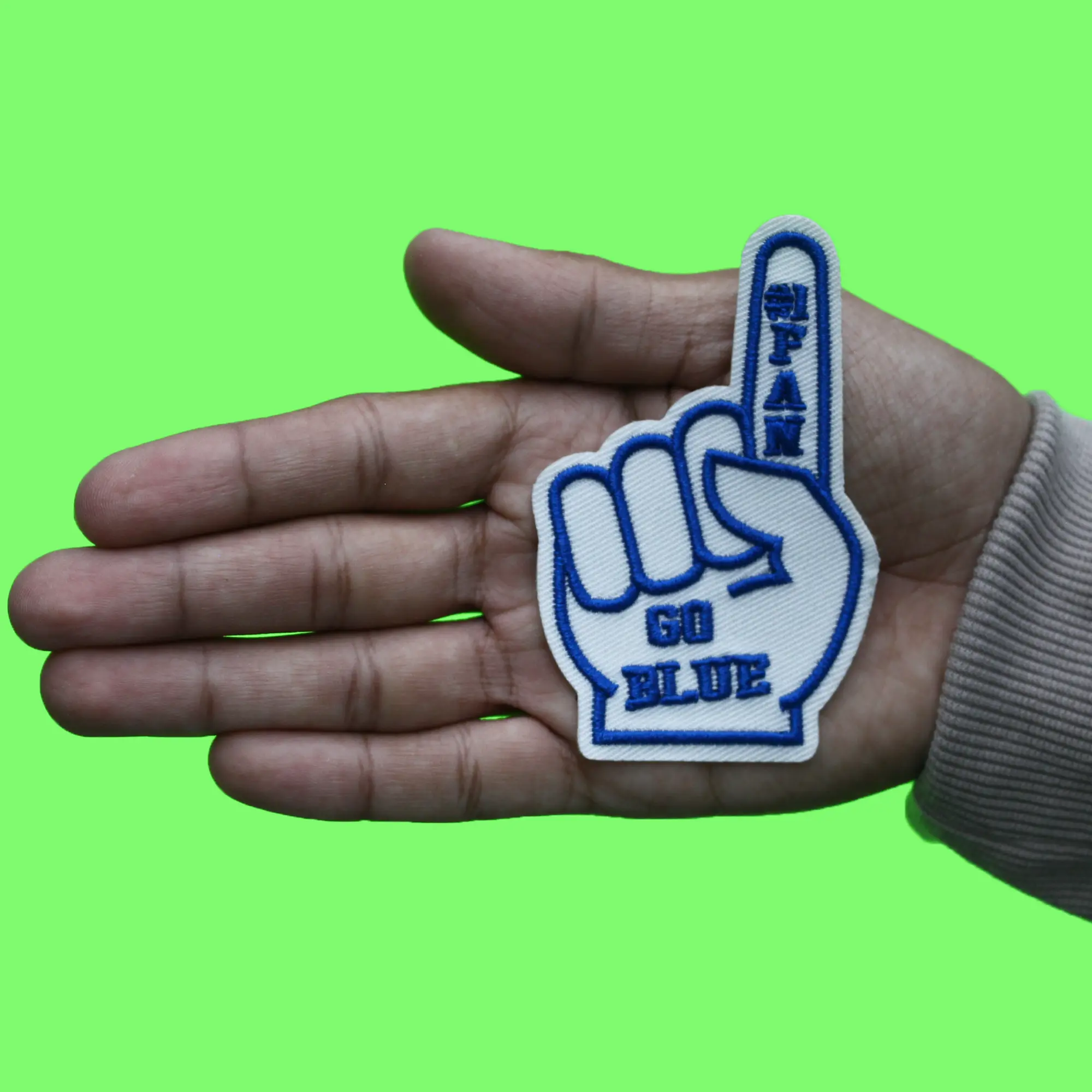 #1 Baseball Fan Los Angeles Patch Go Blue Embroidered Iron On - Image 2
