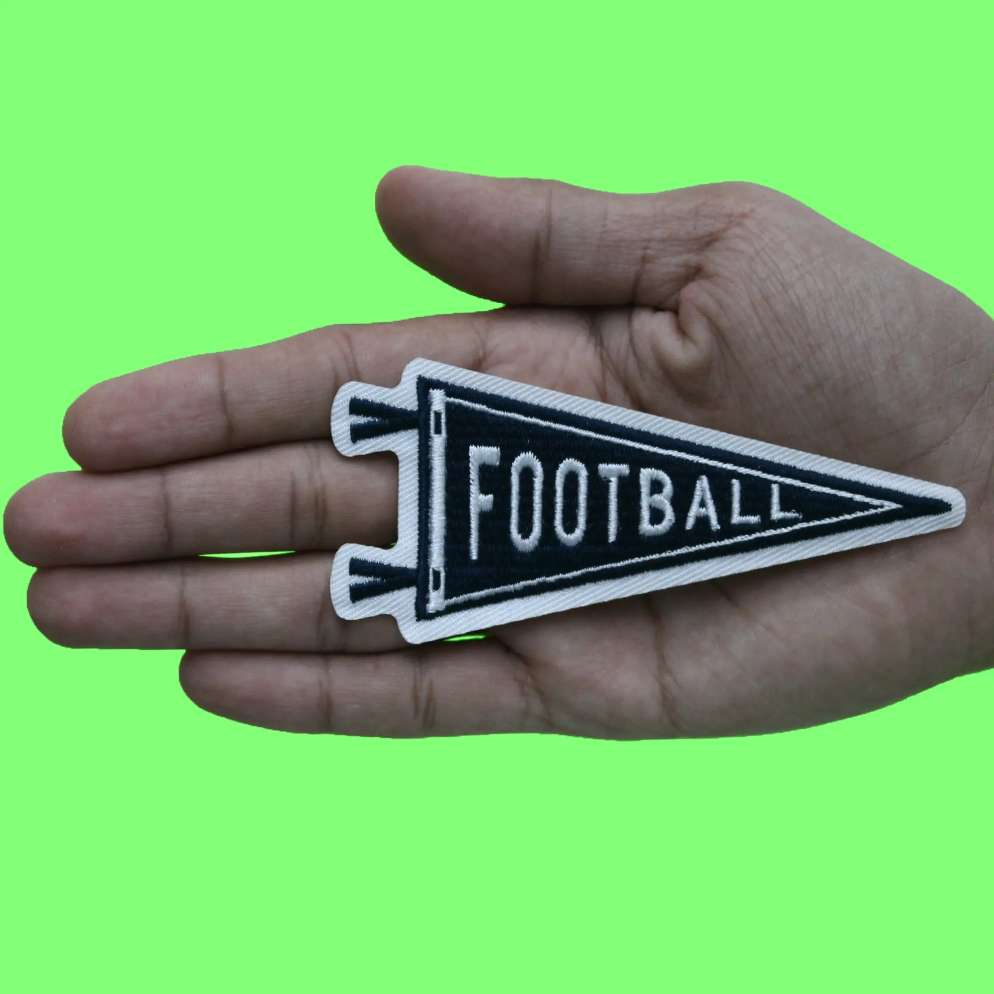 Football Pennant Flag Patch Sports Fan Pride Embroidered Iron On - Image 2
