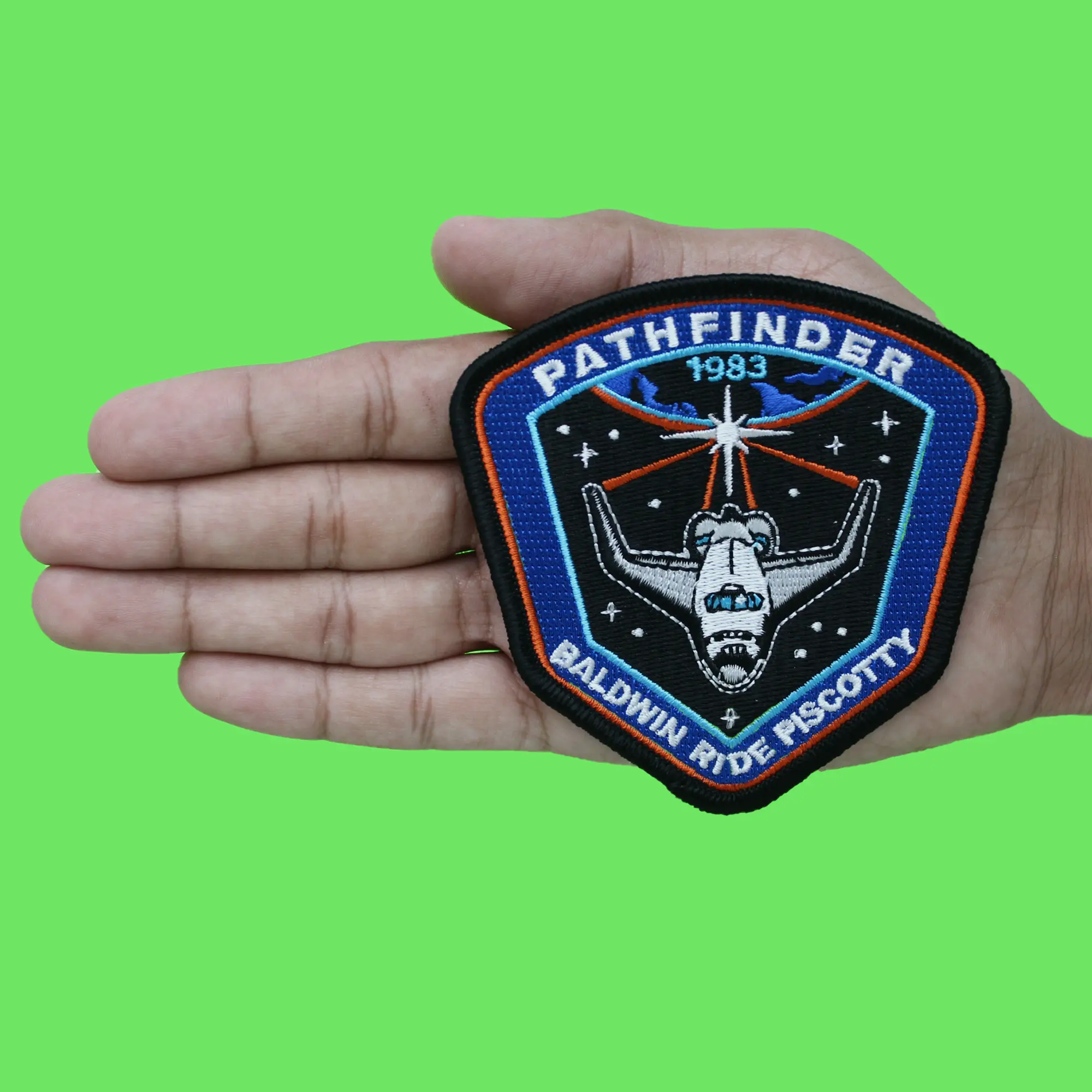 For All Mankind 1983 Pathfinder Patch Baldwin Ride Piscotty Embroidered Iron On - Image 2