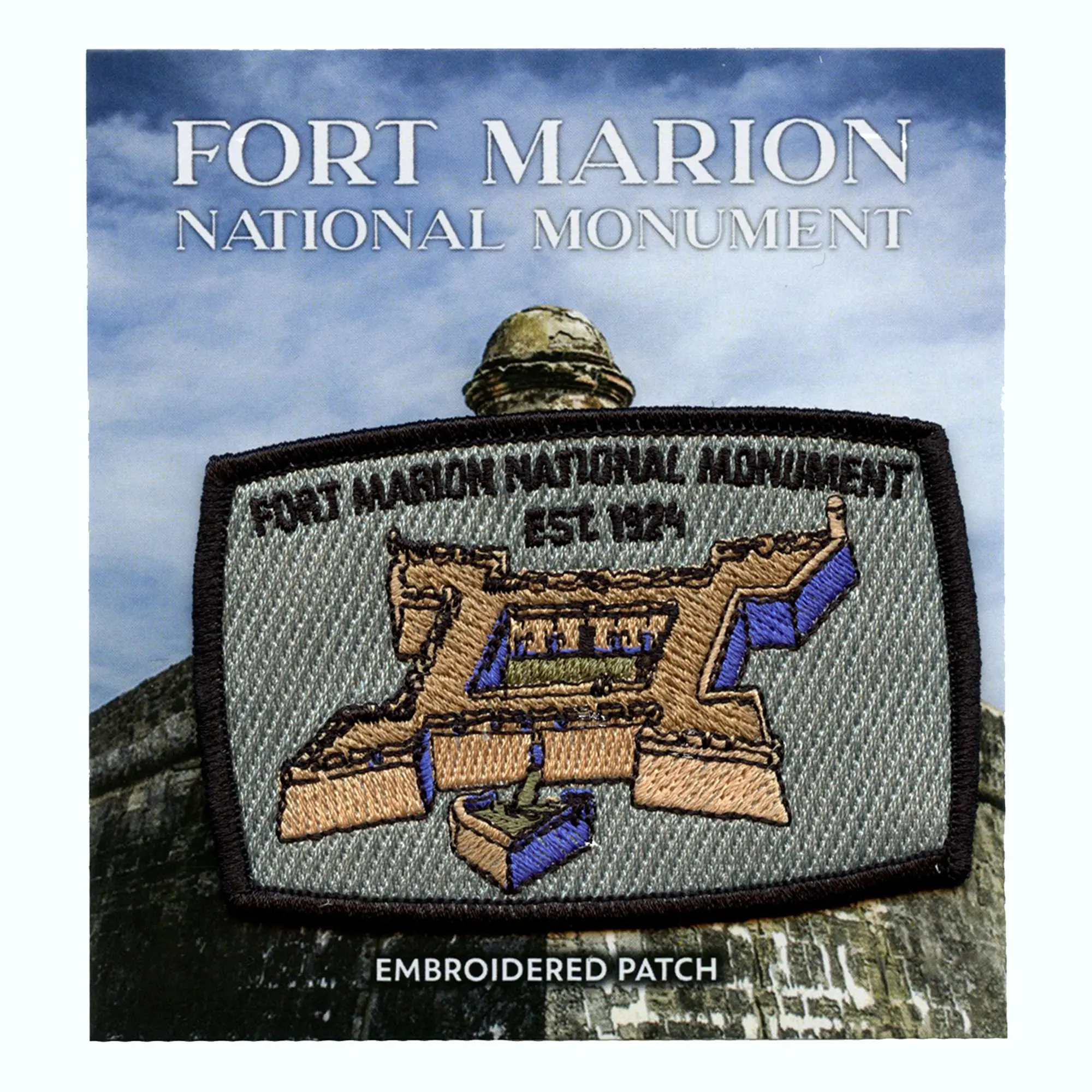 Fort Marion 100th Anniversary Patch National Monument Embroidered Iron On - Image 2