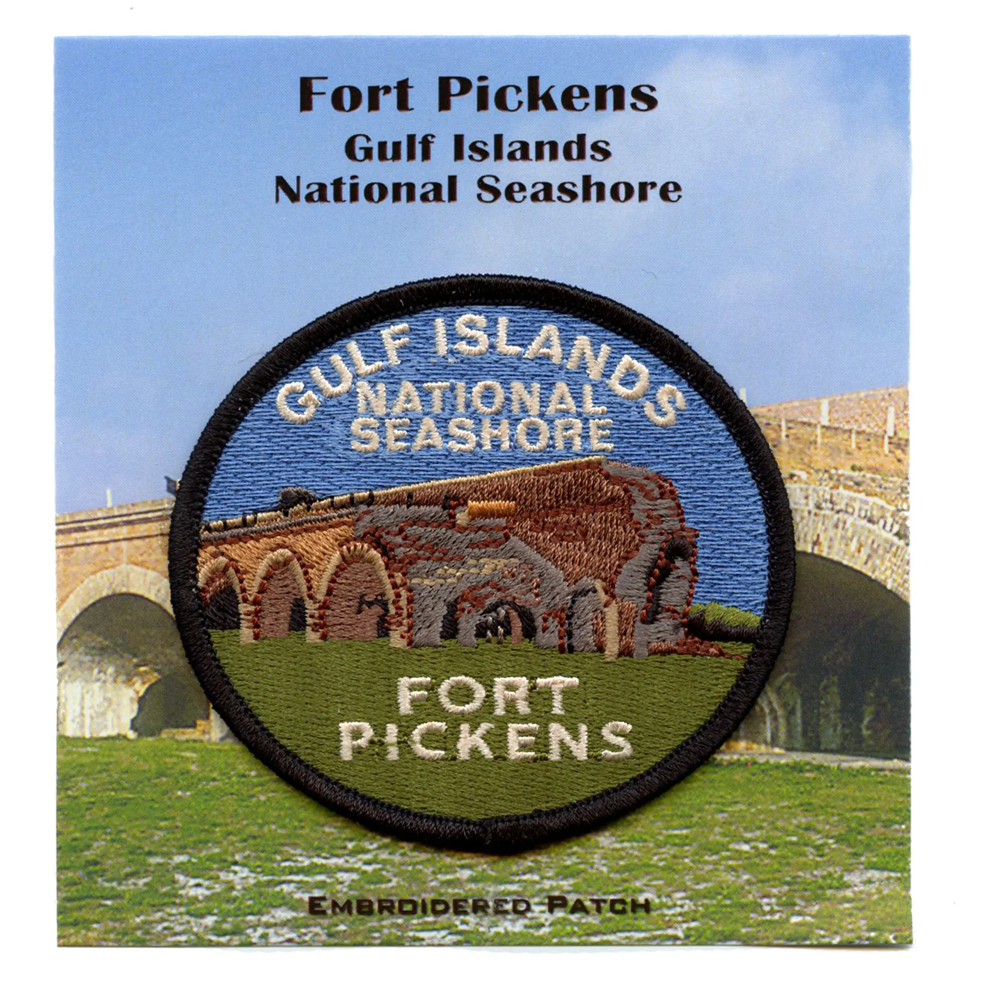 Fort Pickens Area Patch Gulf Islands National Seashore Embroidered Iron On - Image 2