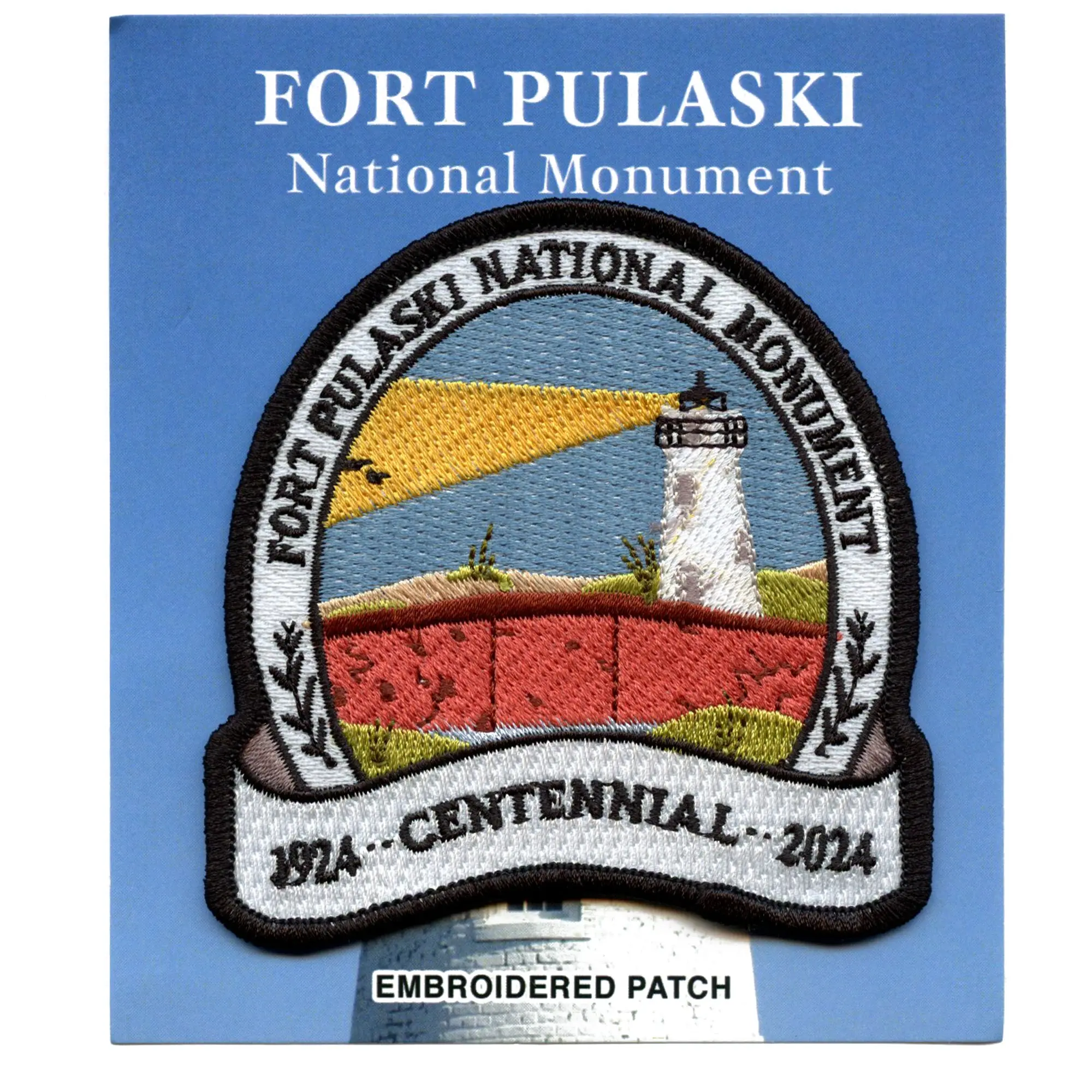 Fort Pulaski National Monument Patch 100th Anniversary Centennial Travel Souvenir Embroidered Iron On - Image 2