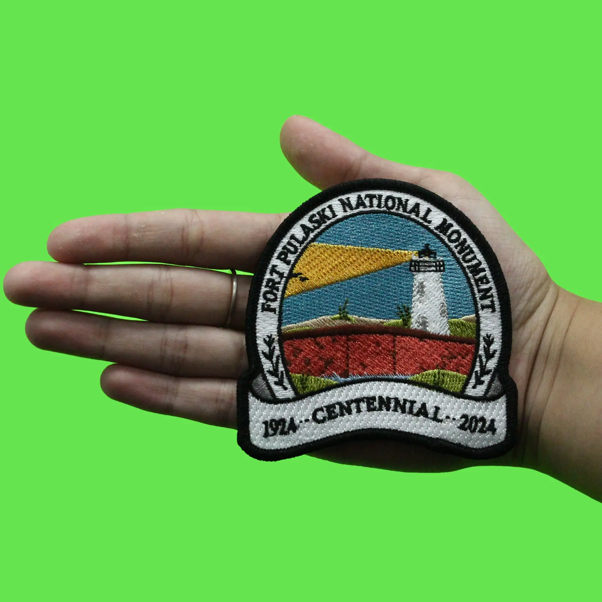 Fort Pulaski National Monument Patch 100th Anniversary Centennial Travel Souvenir Embroidered Iron On - Image 3