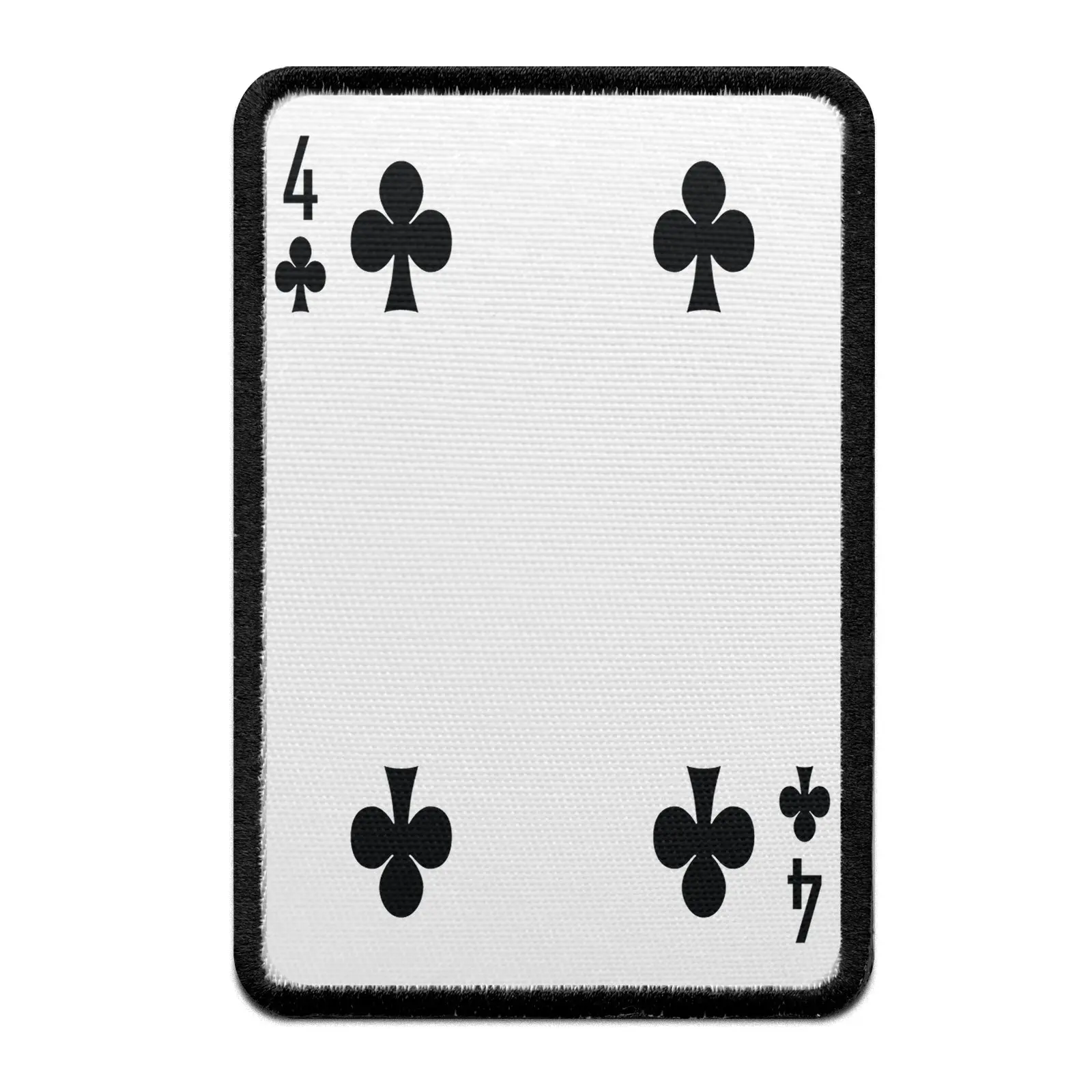 Four Of Clubs Card FotoPatch Game Deck Embroidered Iron On