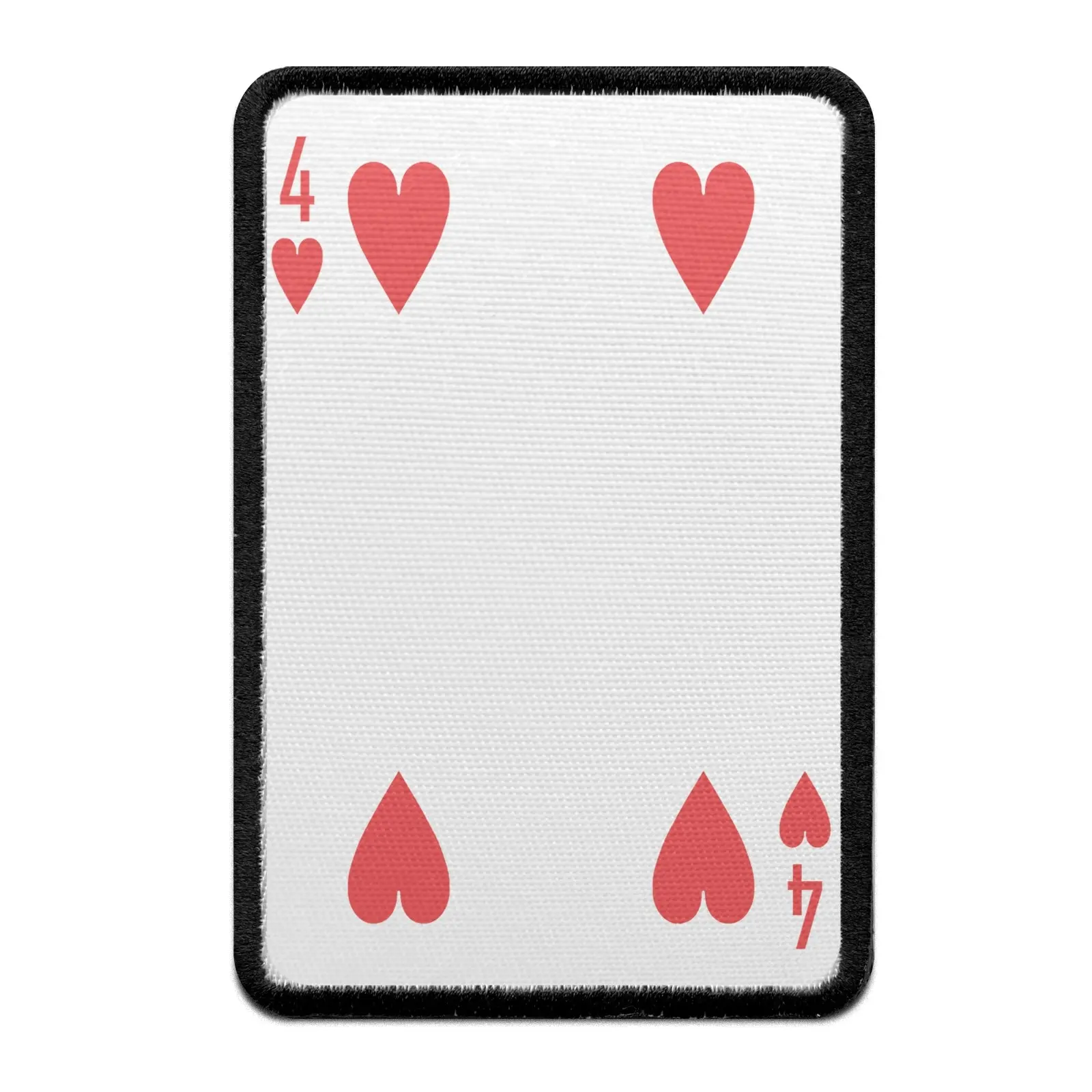 Four Of Hearts Card FotoPatch Game Deck Embroidered Iron On
