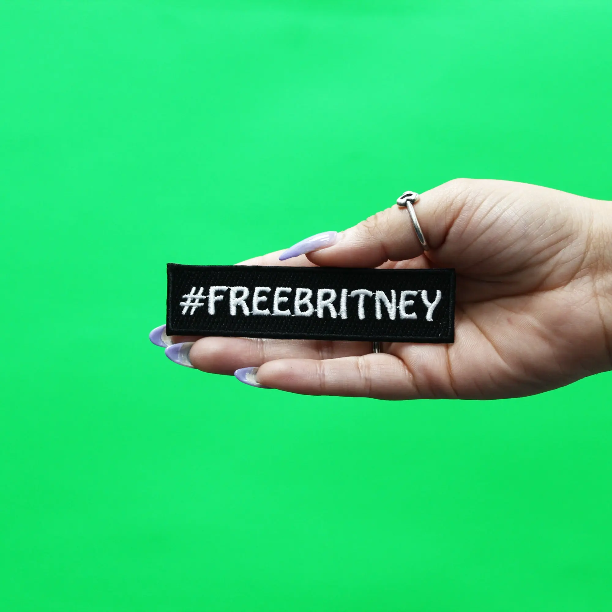FREEBRITNEY Patch Hashtag Movement Embroidered Iron On - Image 2