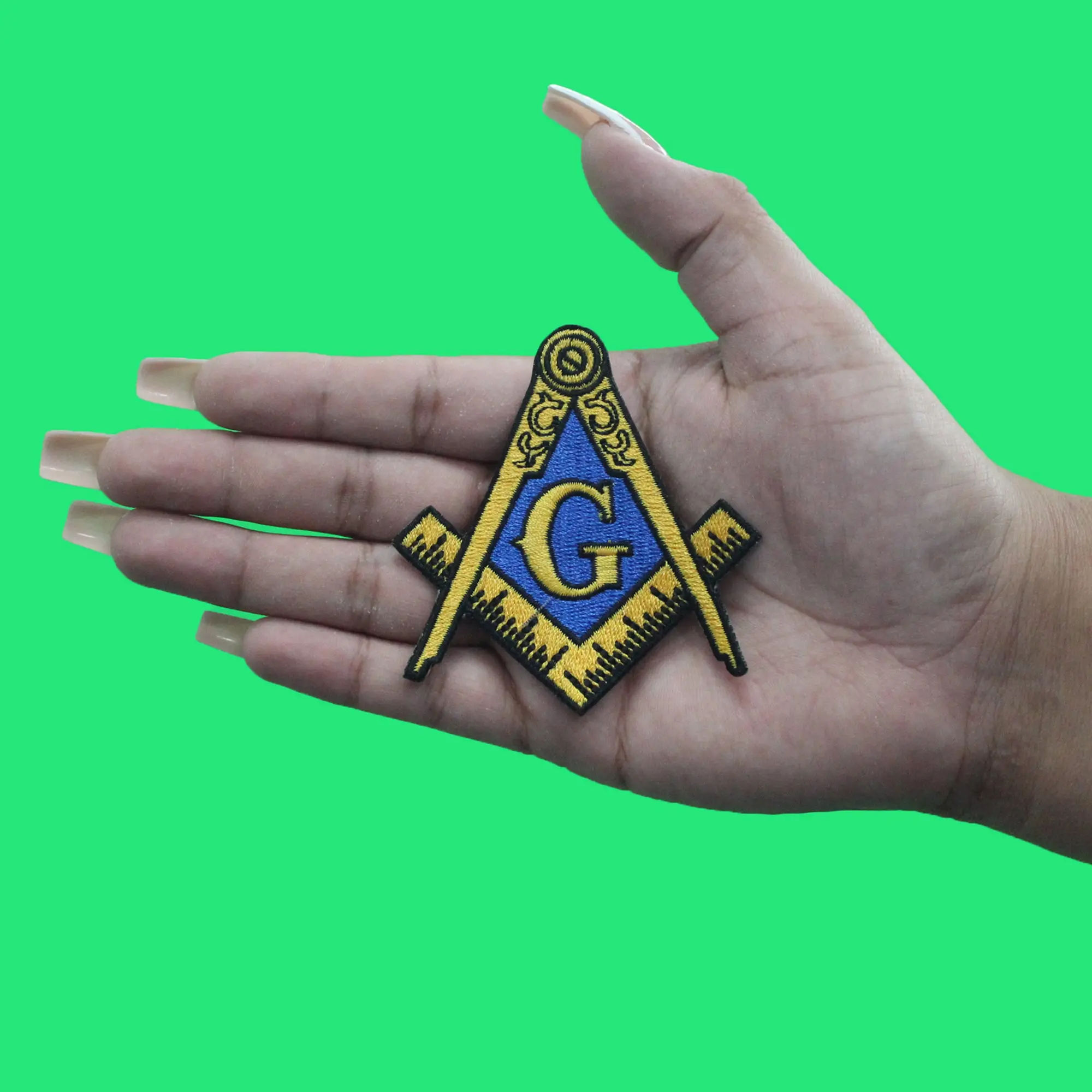 Freemason Fraternal Symbol Patch Brotherhood Masonry Embroidered Iron On - Image 2