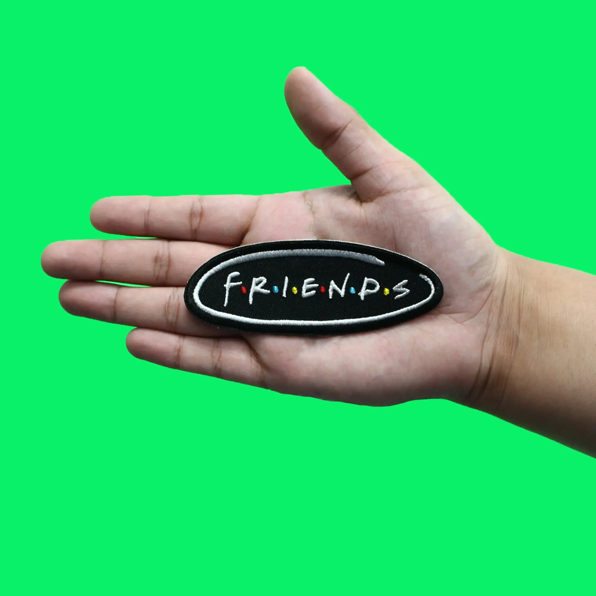 Friends Sitcom Oval Logo Patch 90s Nostalgia TV Embroidered Iron On - Image 3