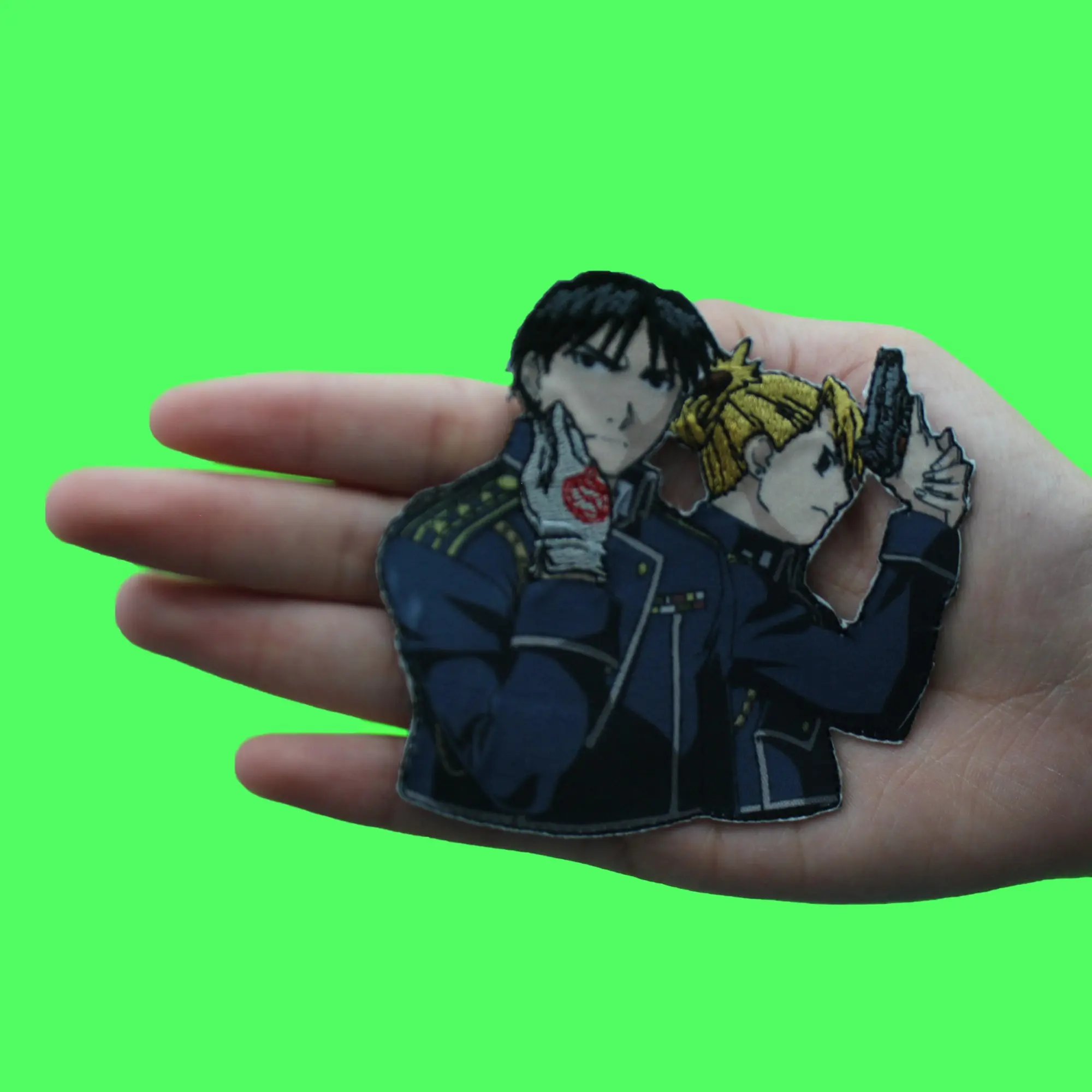 Fullmetal Alchemist Brotherhood Patch Mustang & Hawkeye Sublimated Embroidered Iron On - Image 2