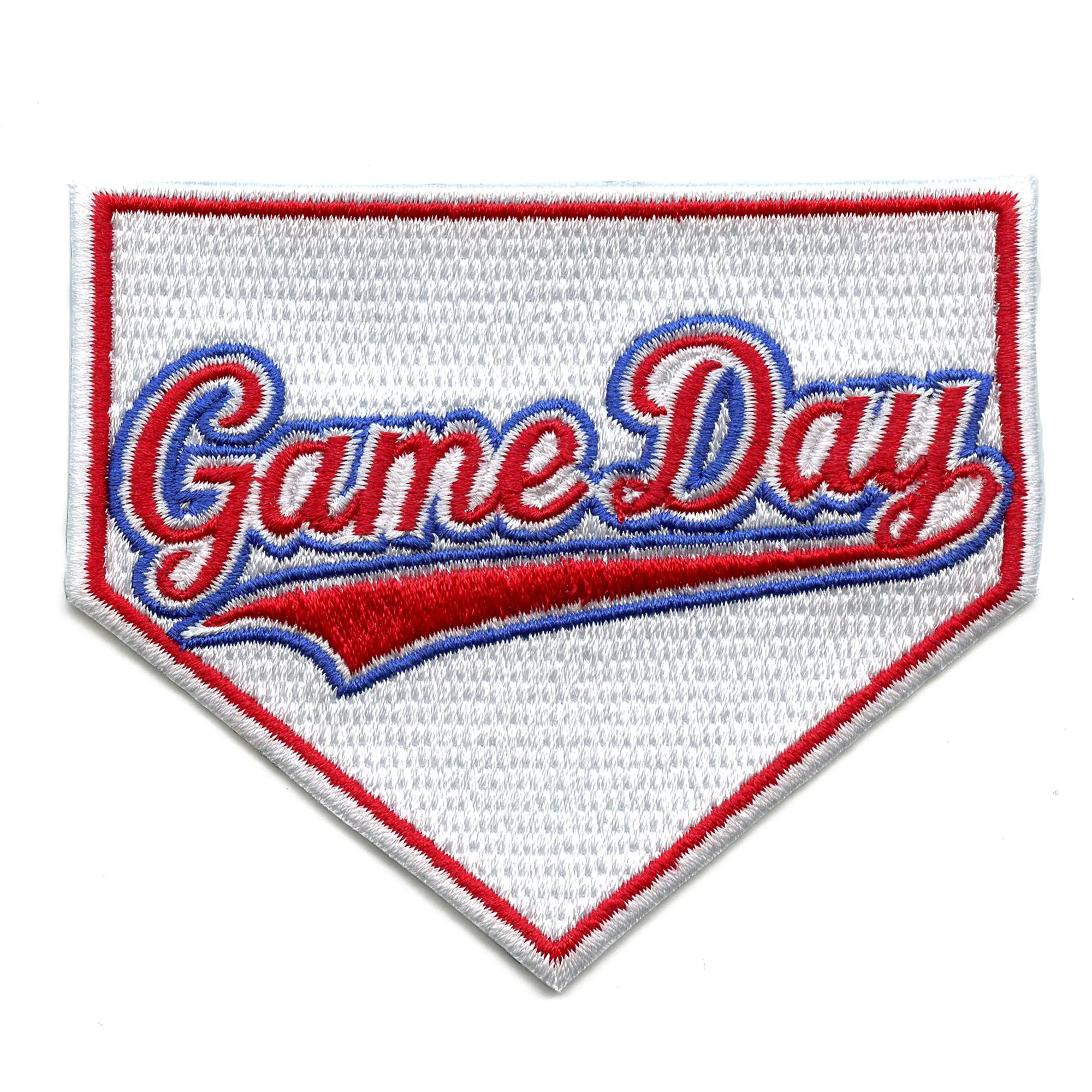 Game Day Baseball Plate Patch Sports Home Plate Embroidered Iron On