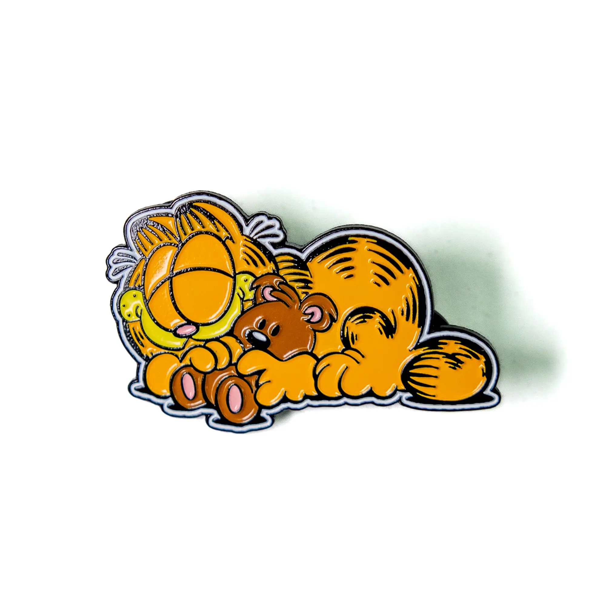 Garfield Holding Teddy TV Show Enamel Lapel Hat Pin - Image 2