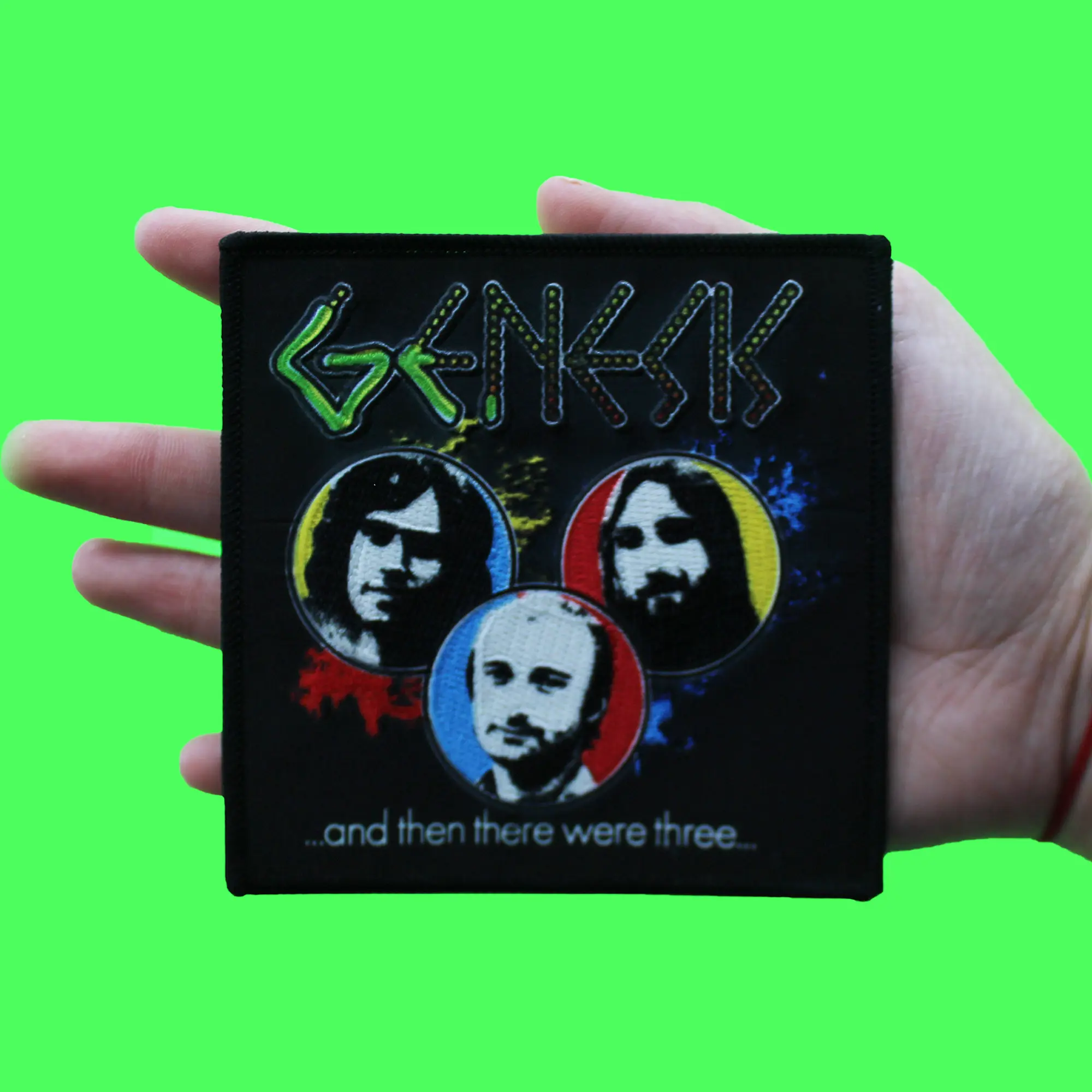 Genesis English Band Patch And Then There Were Three Sublimated Embroidered Iron On - Image 2