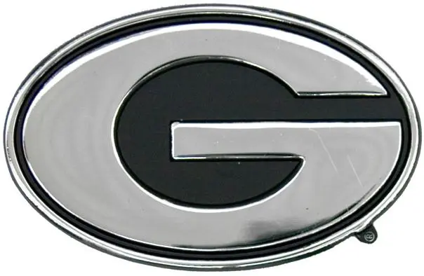 Georgia Bulldogs Premium Solid Metal Chrome Plated Car Auto Emblem