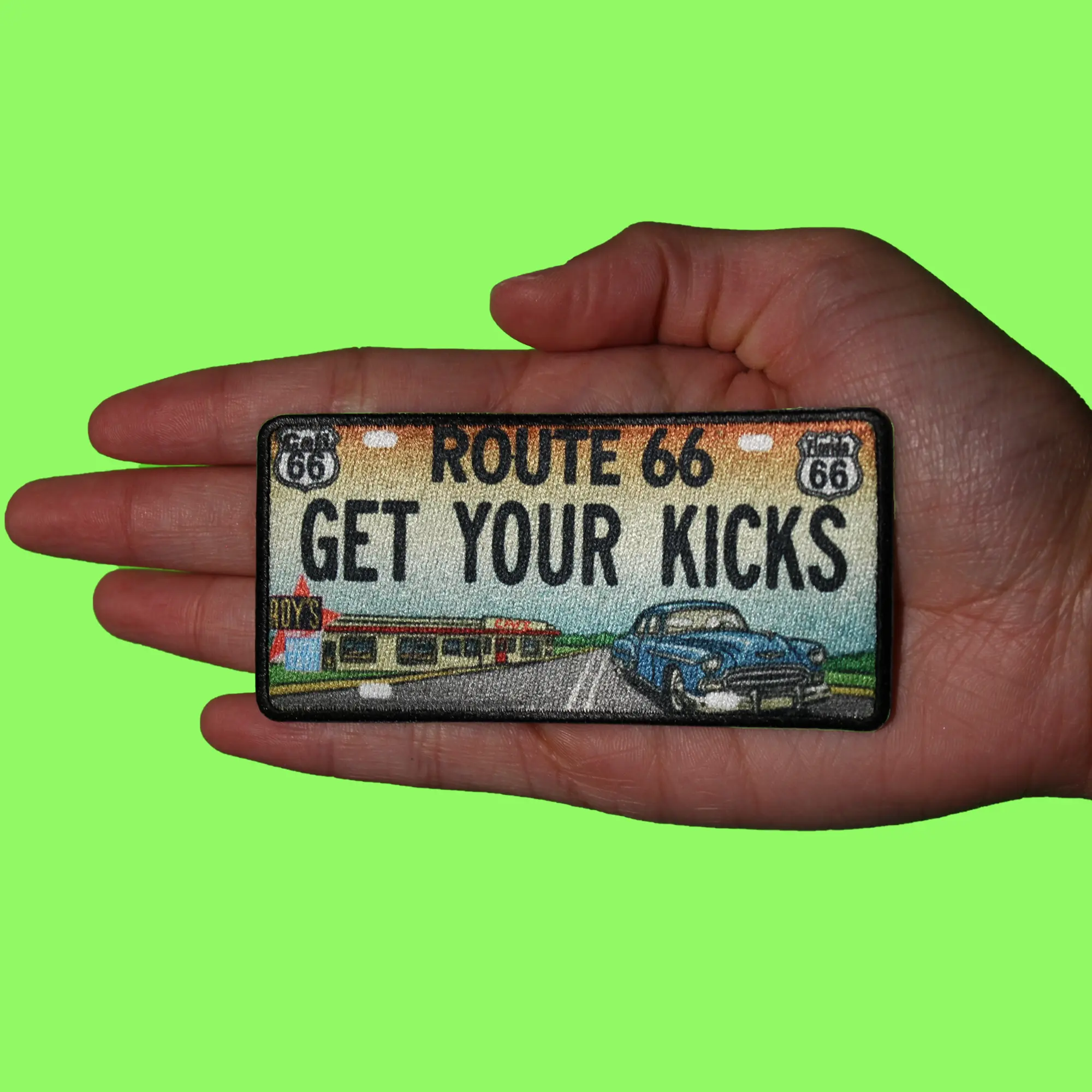 Get Your Kicks Patch Route 66 Travel Sublimation Iron On - Image 2