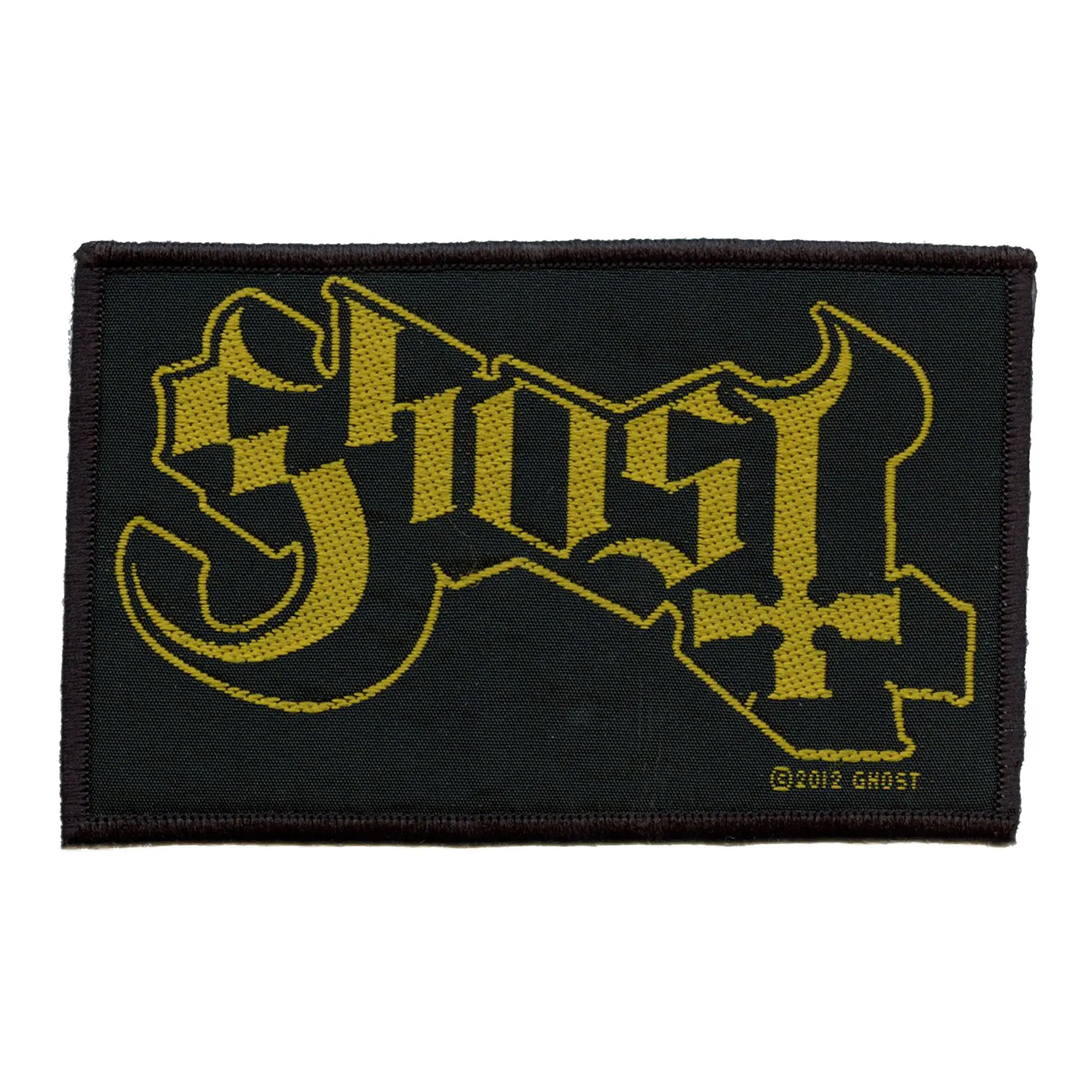 Ghost Yellow Logo Patch Rock Band Woven Sew On