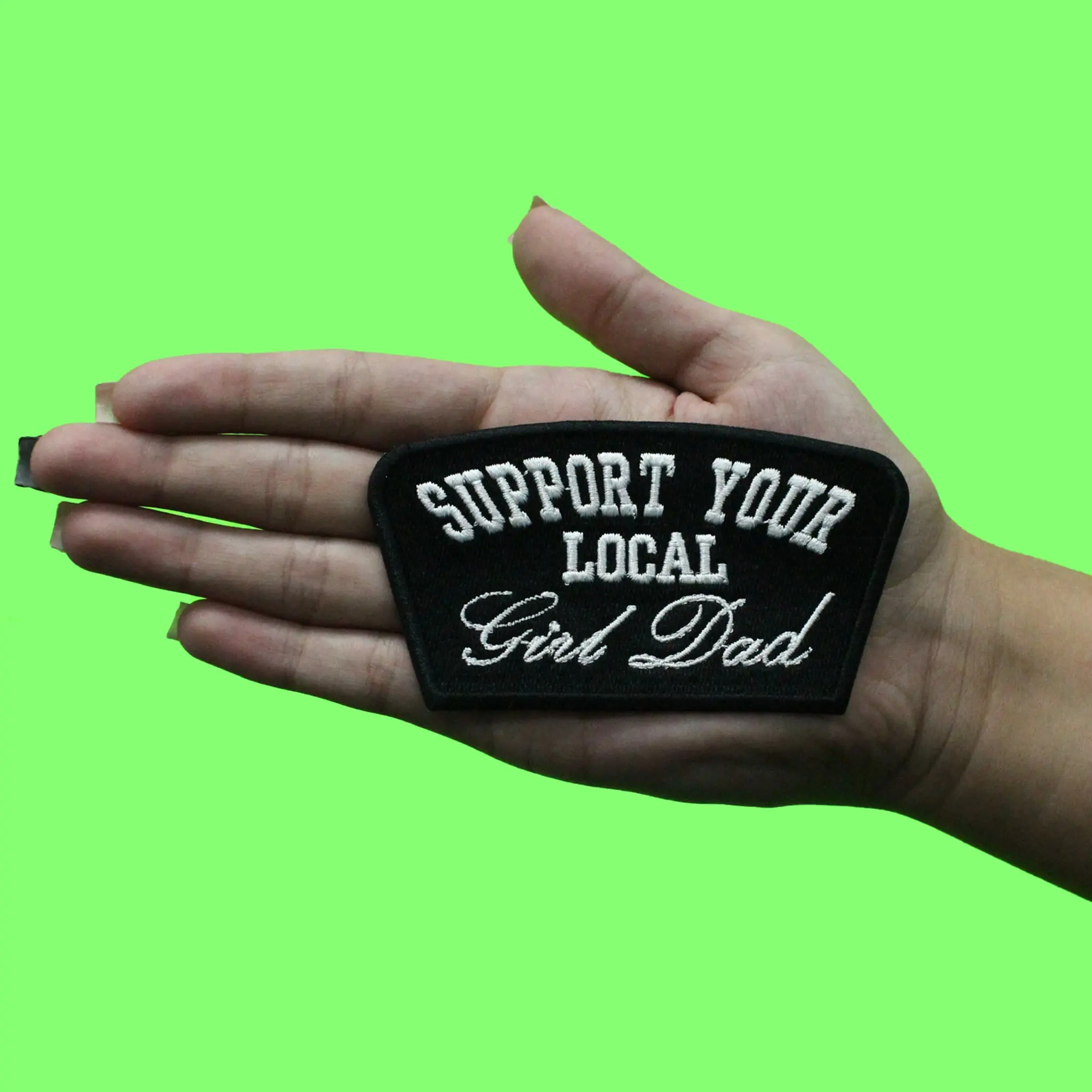 Local Girl Dad Patch Father Daughter Parent Embroidered Iron On - Image 2