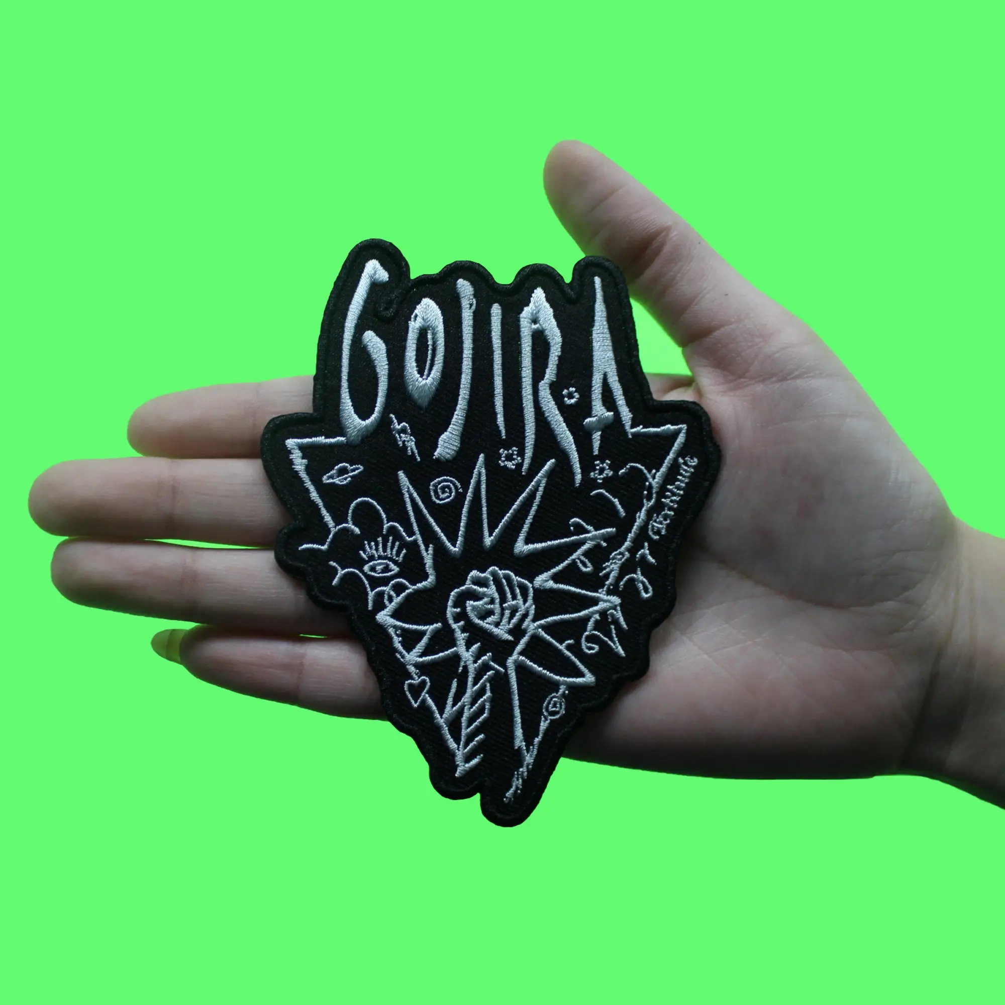 Gojira Rock Metal Patch Power Glove Logo Embroidered Iron On - Image 2