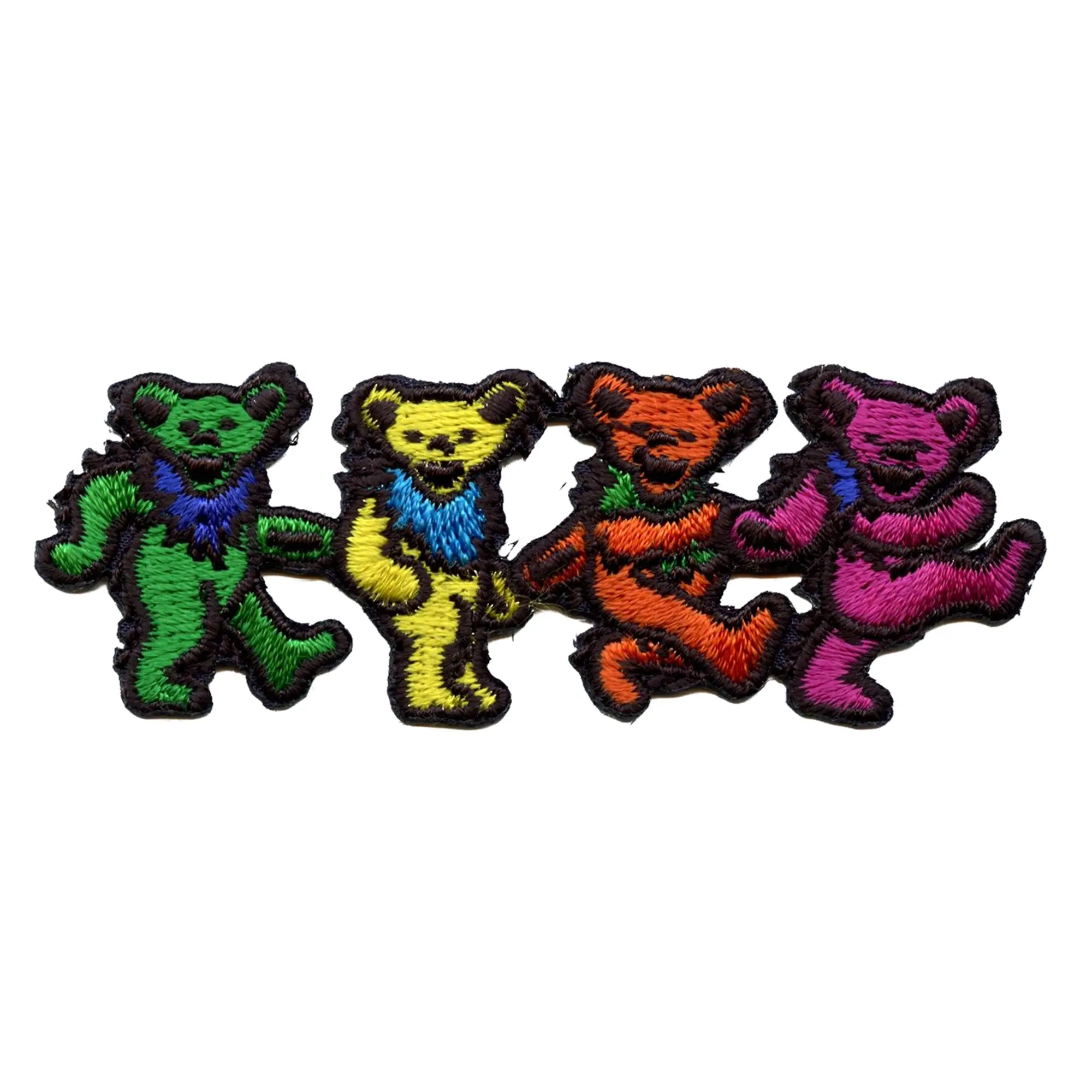 Mini Grateful Dead Dancing Bears Patch Iconic Embroidered Iron On