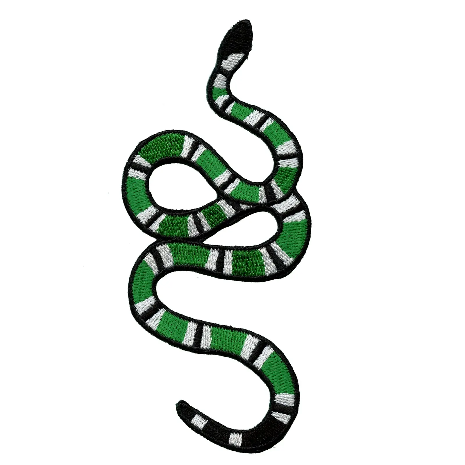 Green Coral Snake (ALT) Iron On Applique Patch (Right)