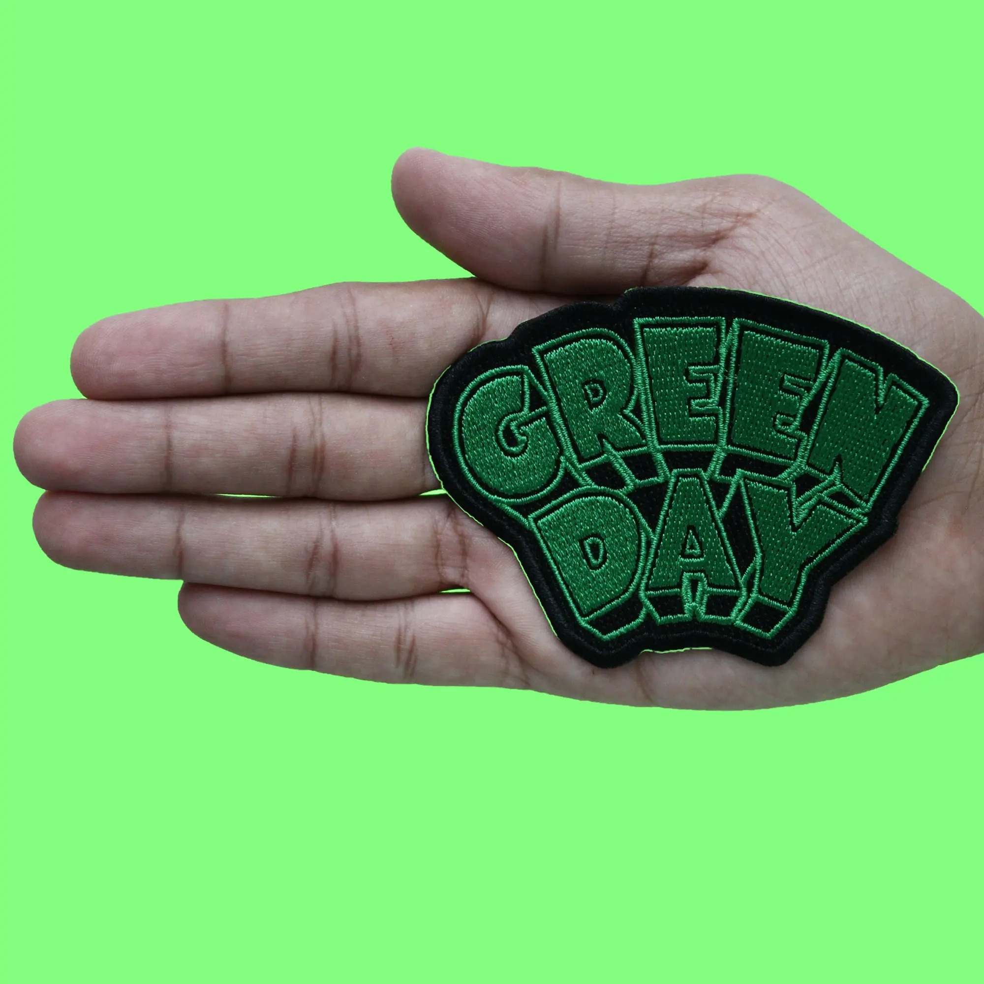 Green Day Band Patch Dookie Script Logo Embroidered Iron-On - Image 2