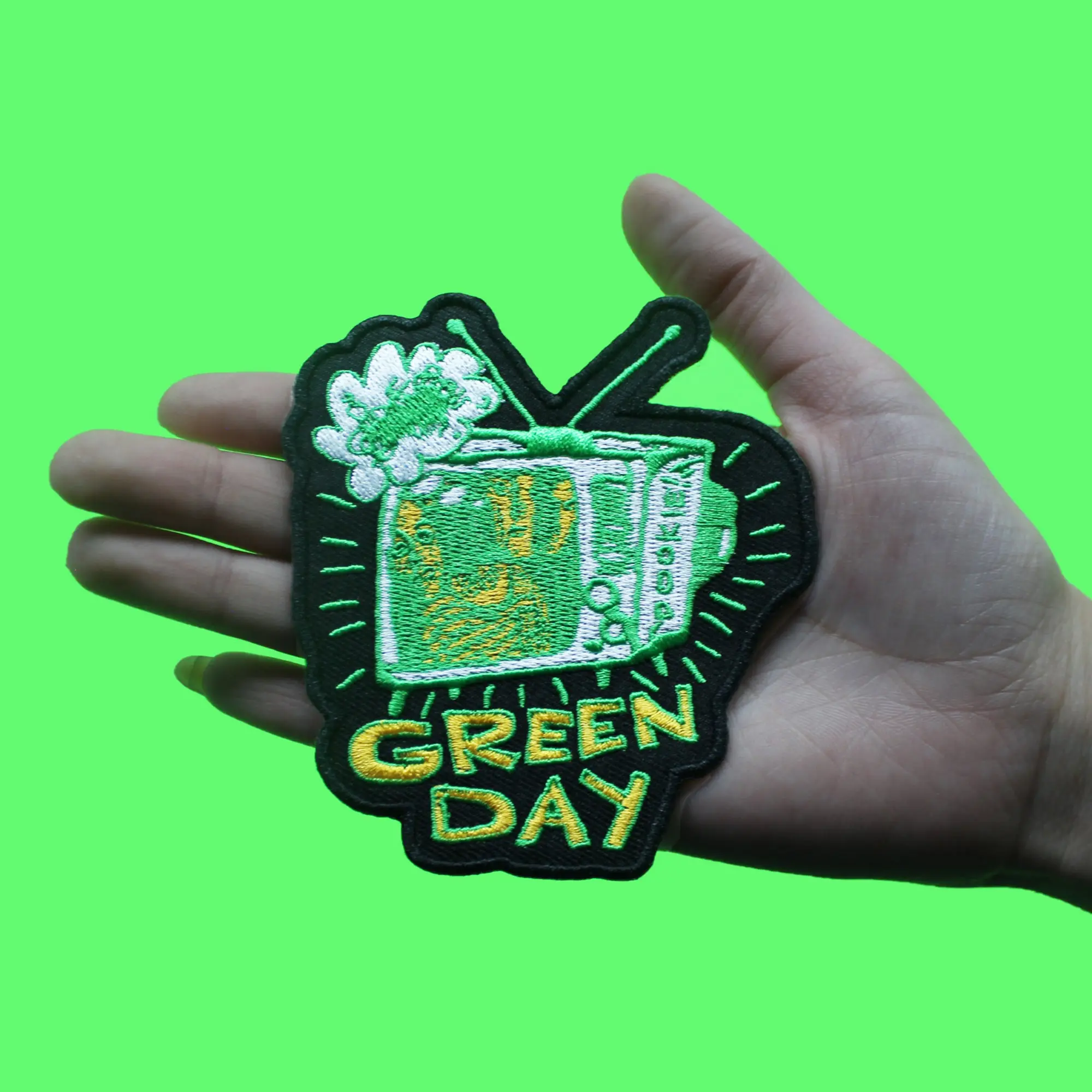 Green Day Rock Patch Longview TV Song Embroidered Iron On - Image 2