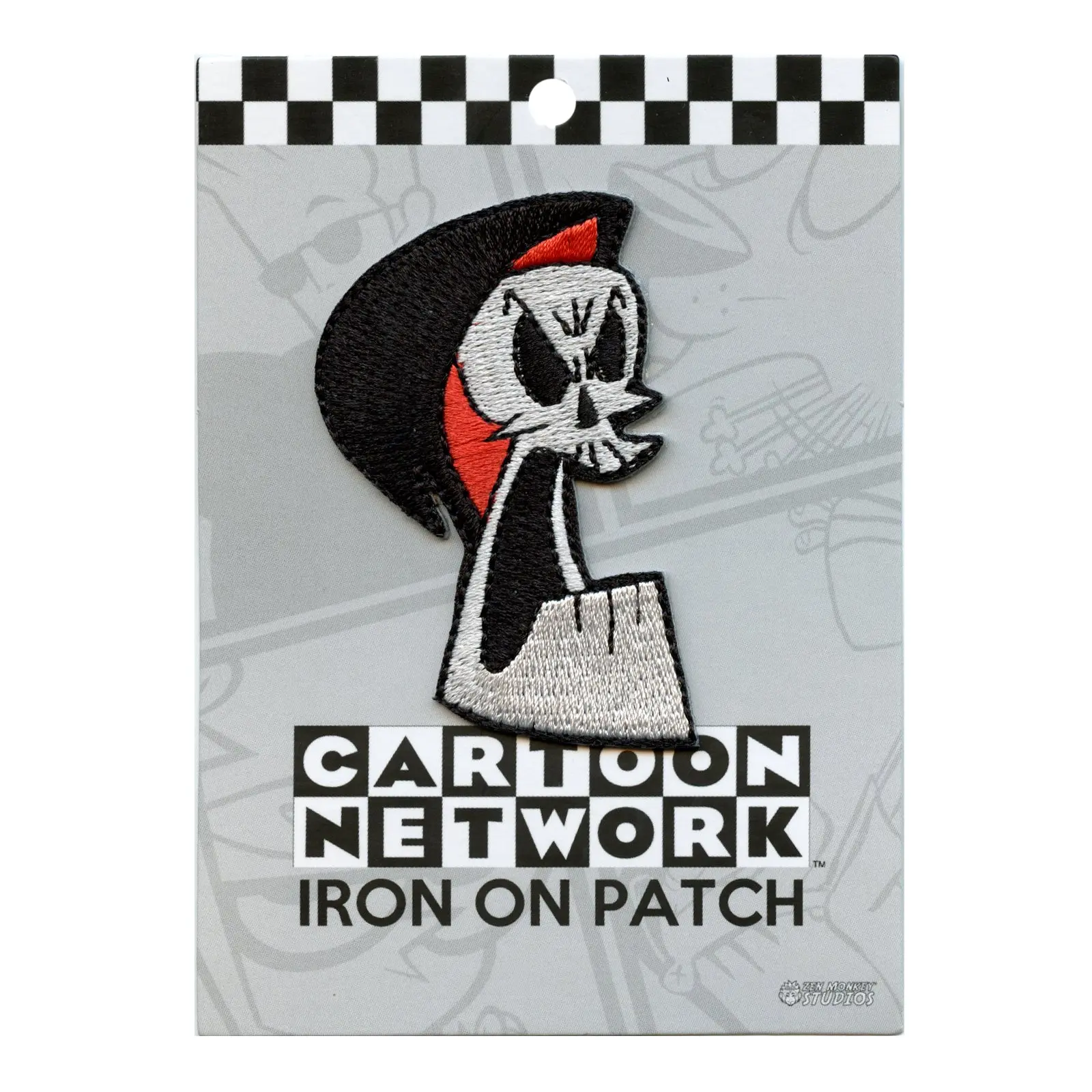 Grim Adventures Of Billy And Mandy Angry Grim Embroidered Iron On Patch - Image 2