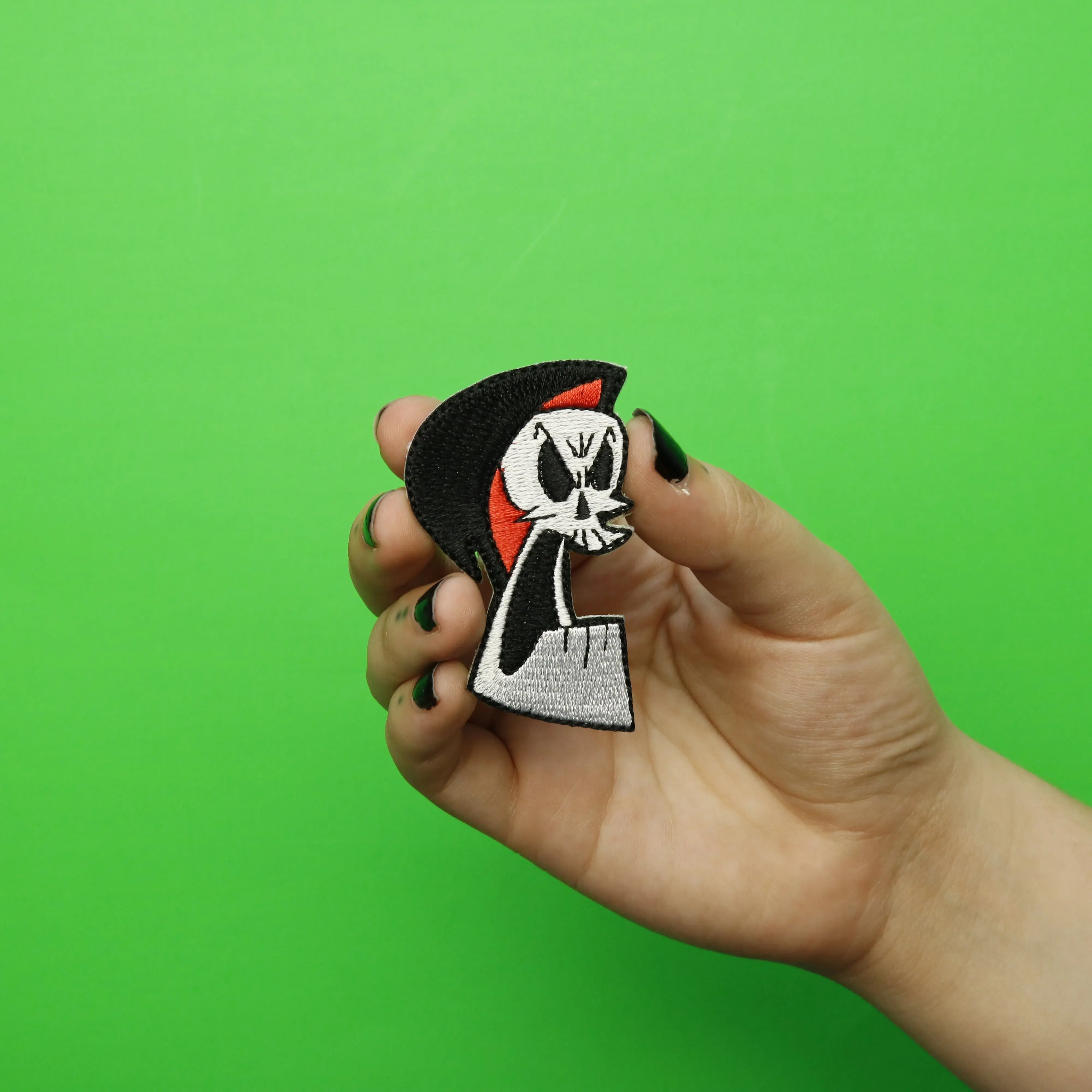Grim Adventures Of Billy And Mandy Angry Grim Embroidered Iron On Patch - Image 3