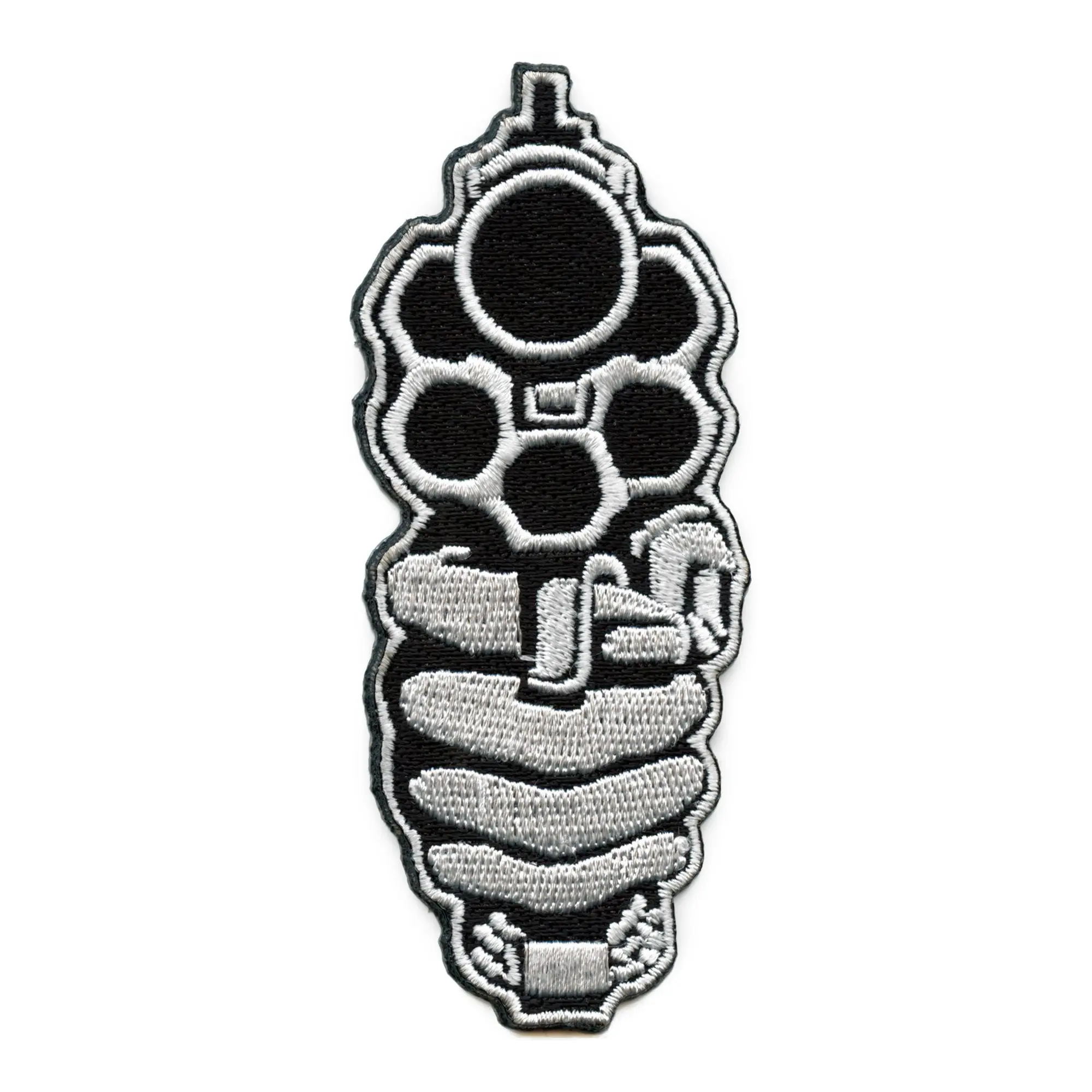 Gun In Hand Patch Single Revolver Embroidered Iron On