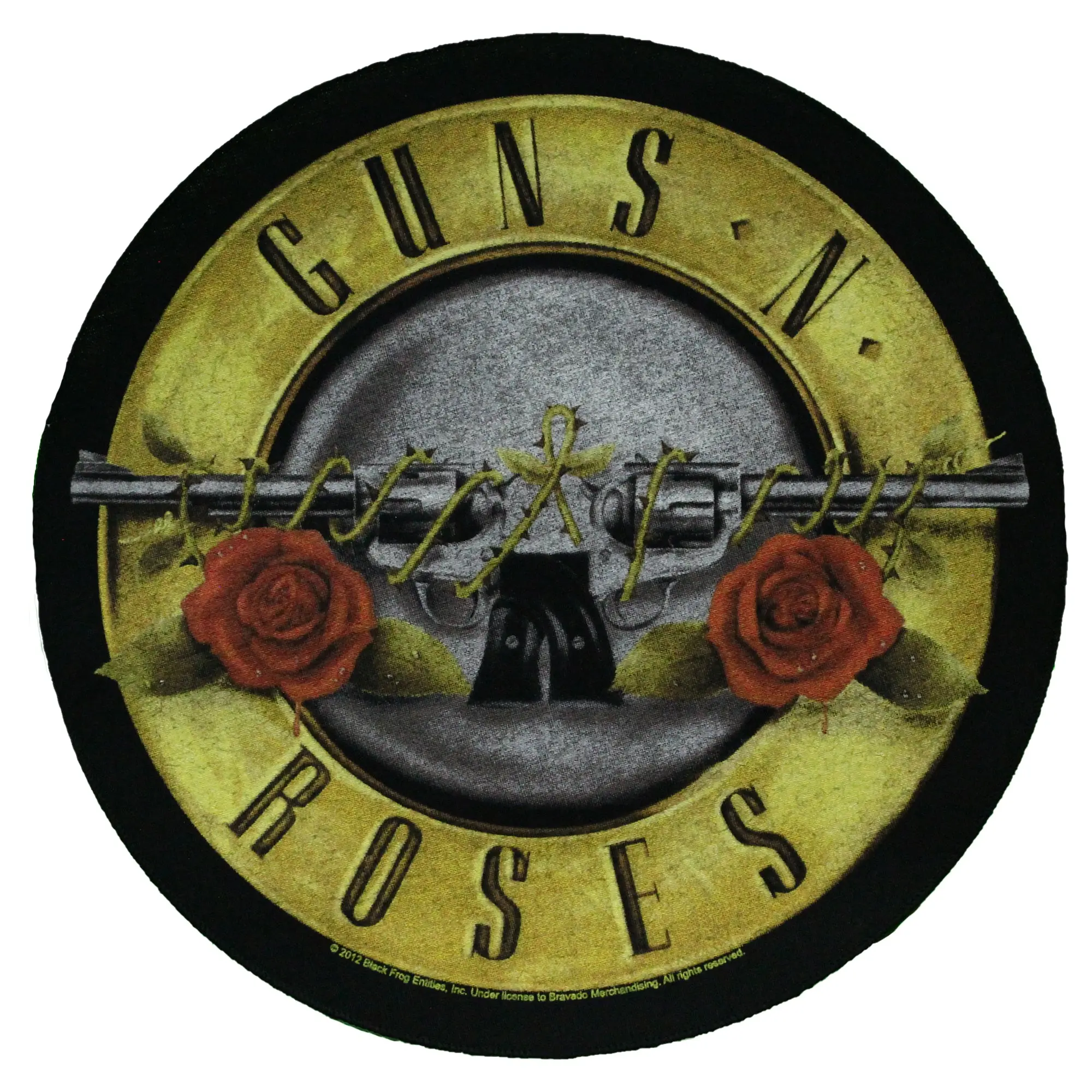 Guns N' Roses Bullet Logo Patch Band Round XL DTG Printed Sew On