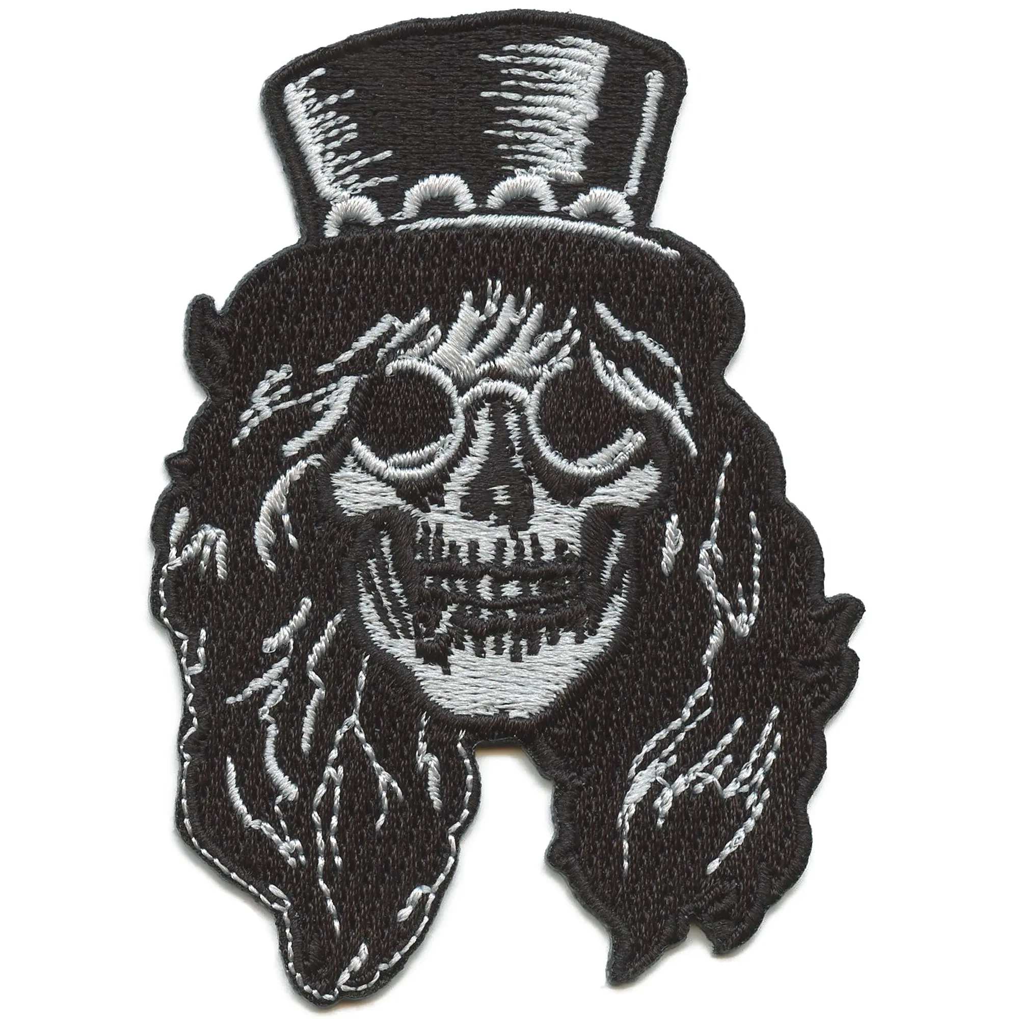 Guns N' Roses Slash Patch Saul Hudson Skull Top Hat Embroidered Iron On
