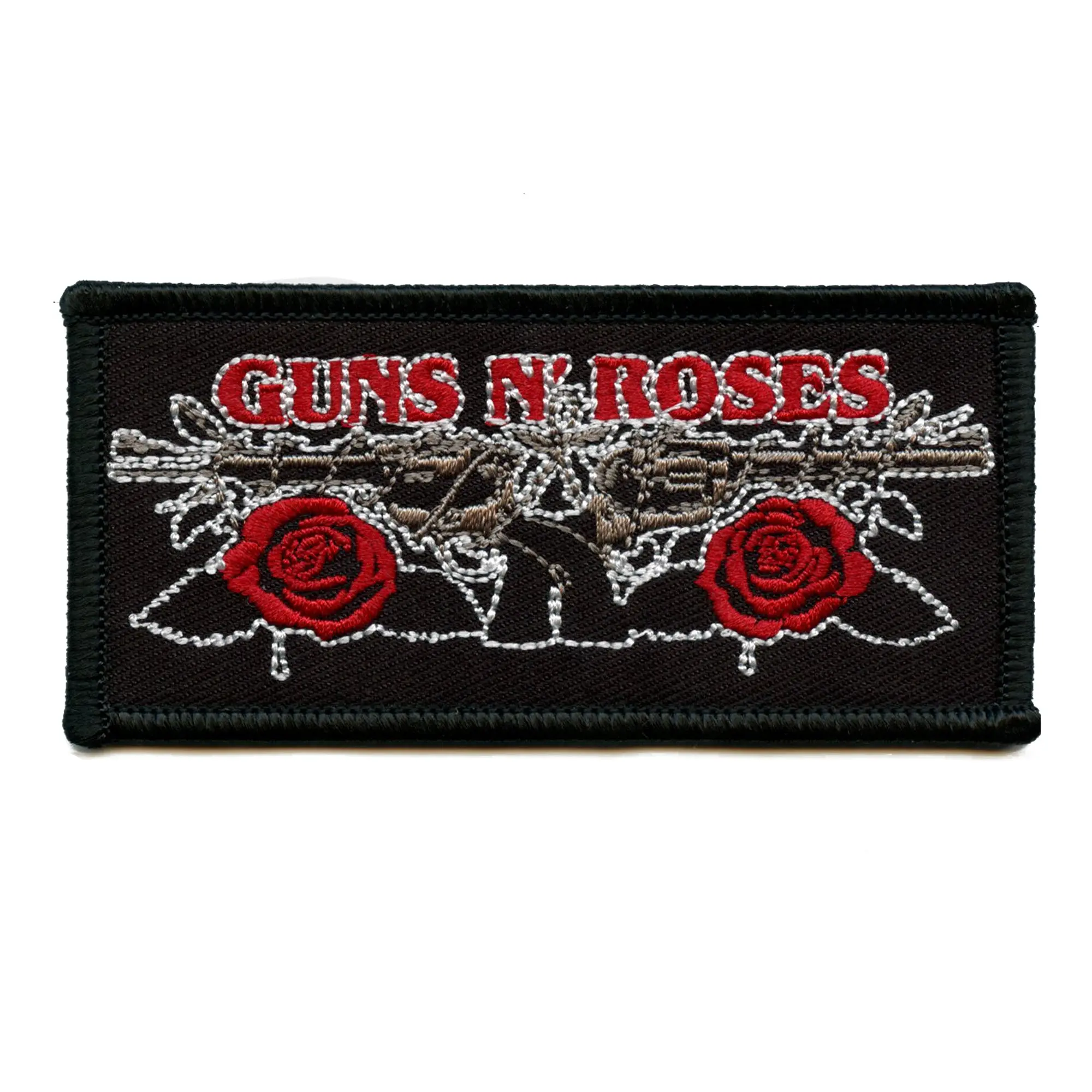 Guns N' Roses Vintage Silver Pistols Patch Metal Rock Band Embroidered Iron On