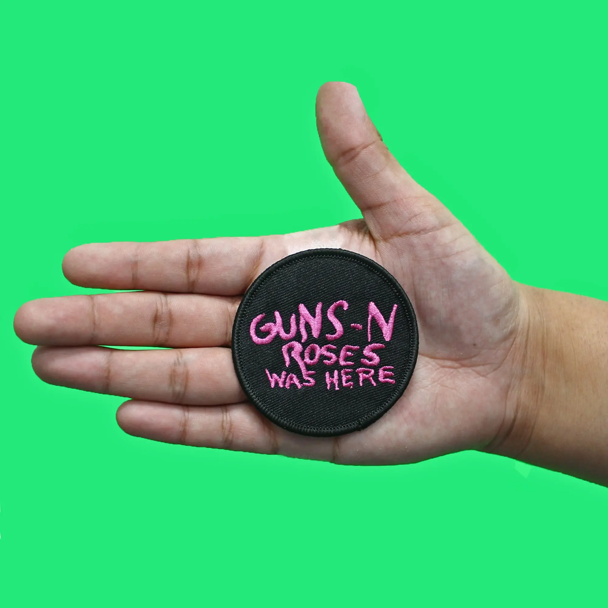 Guns N' Roses Was Here Patch Rock Band Pink Embroidered Iron On - Image 2