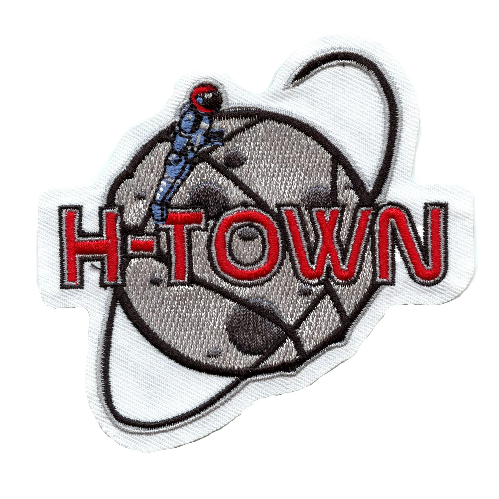 H-Town Astronaut Space Patch Houston Culture Adventure Embroidered Iron On - Image 2