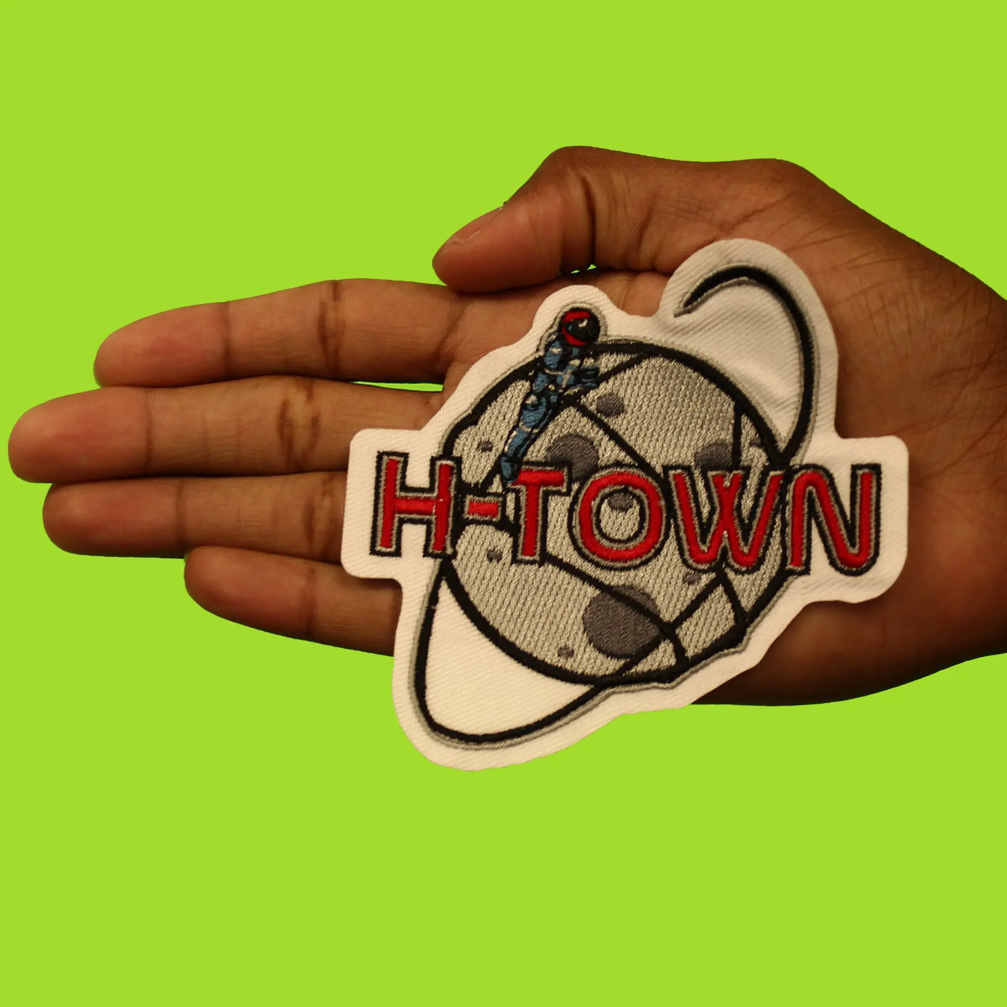H-Town Astronaut Space Patch Houston Culture Adventure Embroidered Iron On - Image 3