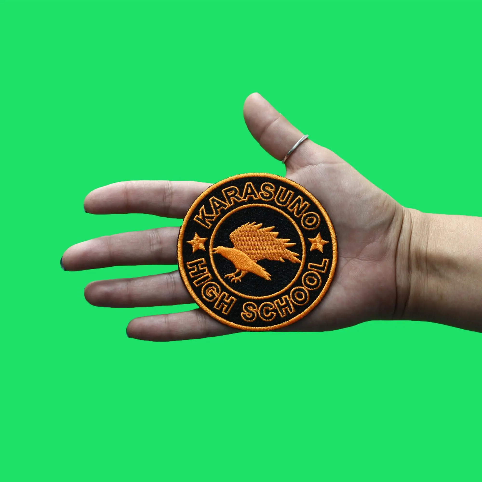 Haikyuu!! Karasuno High School Patch Crow Emblem Volleyball Embroidered Iron On - Image 2