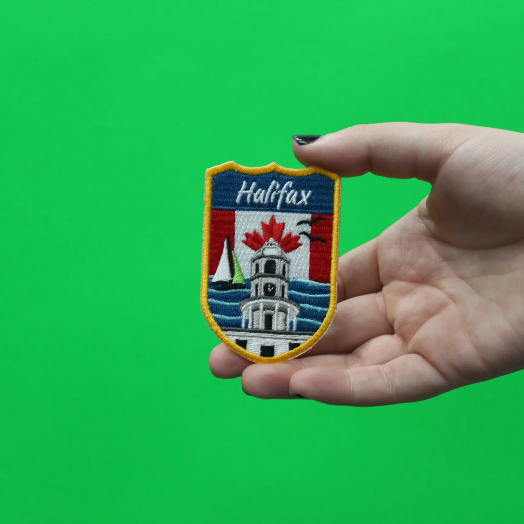 Halifax Canada Shield Embroidered Iron On Patch - Image 2