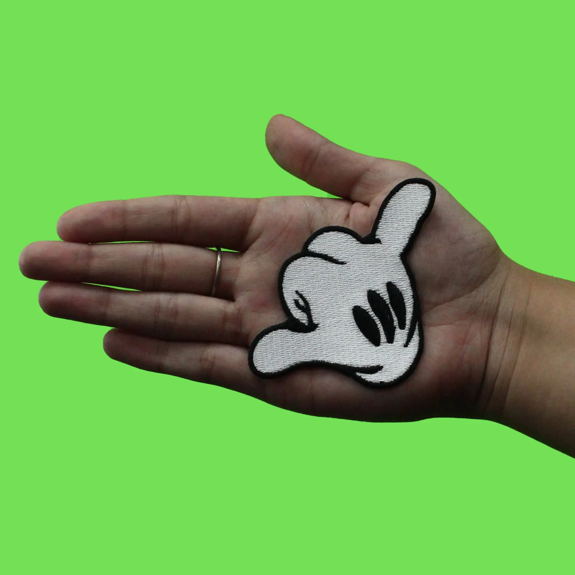 Hang Loose Glove Patch Hand Sign Embroidered Iron On - Image 2