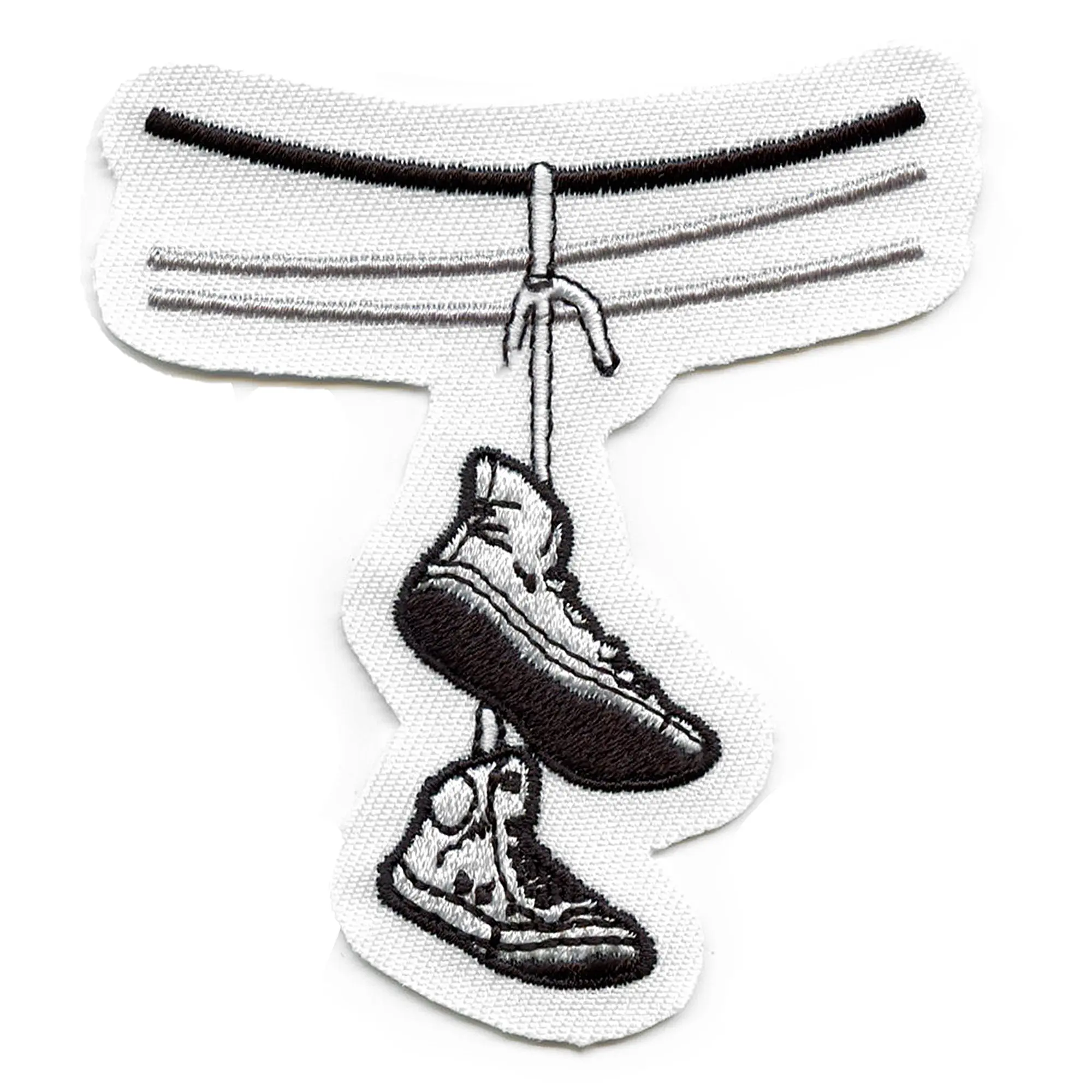 Hanging High Tops Patch Friday Power Lines Embroidered Iron On