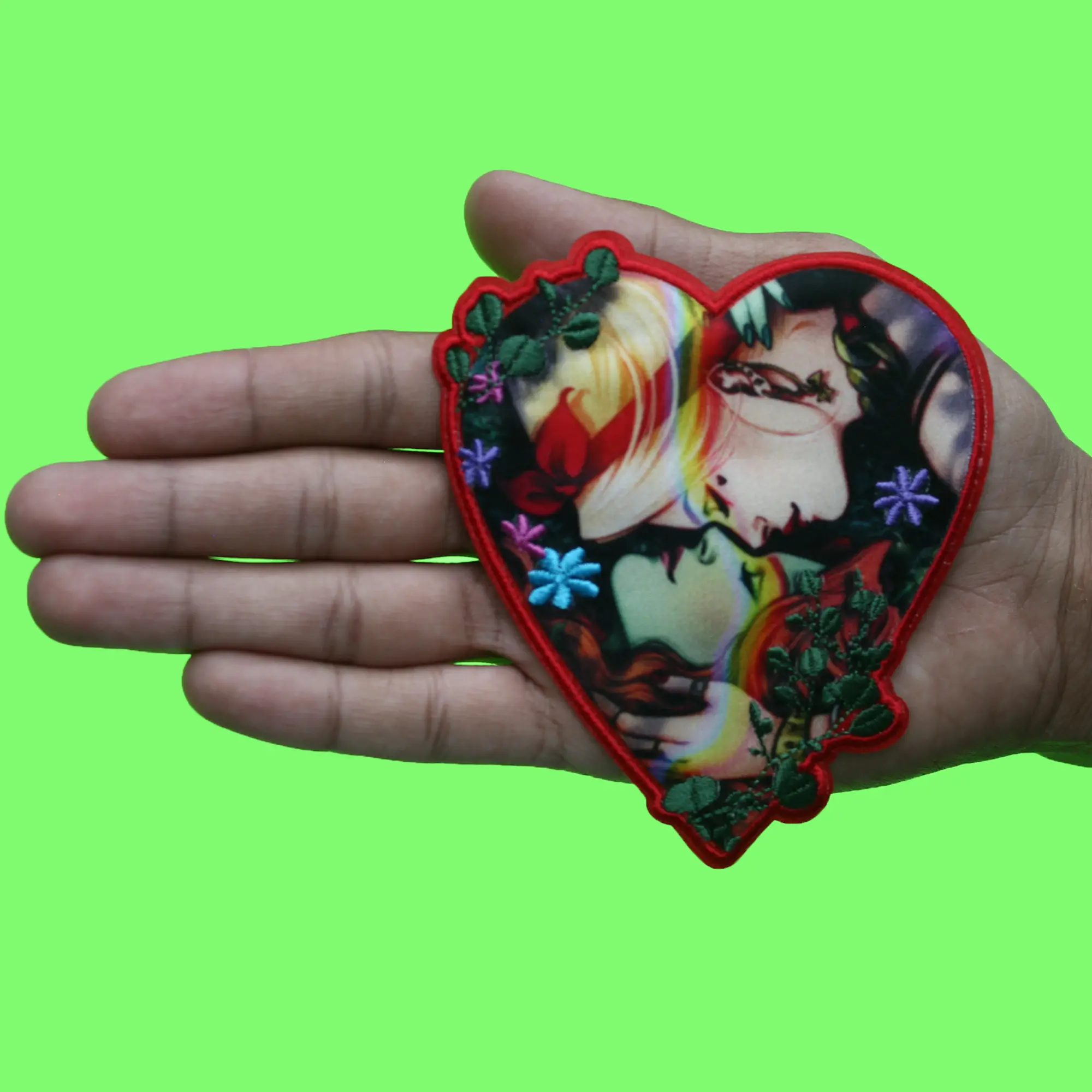 Harley Quinn N Poison Ivy Patch DC Comics Sublimated Embroidered Iron On - Image 2