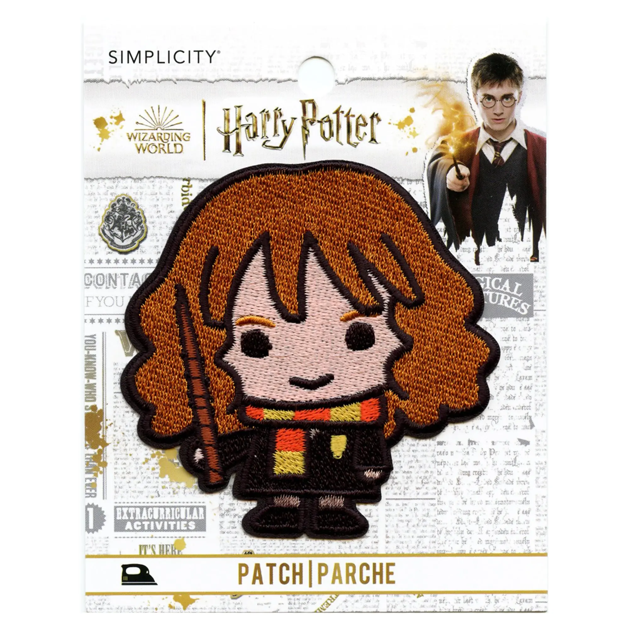 Harry Potter Hermione Granger Patch Gryffindor Wand Witch Embroidered Iron On