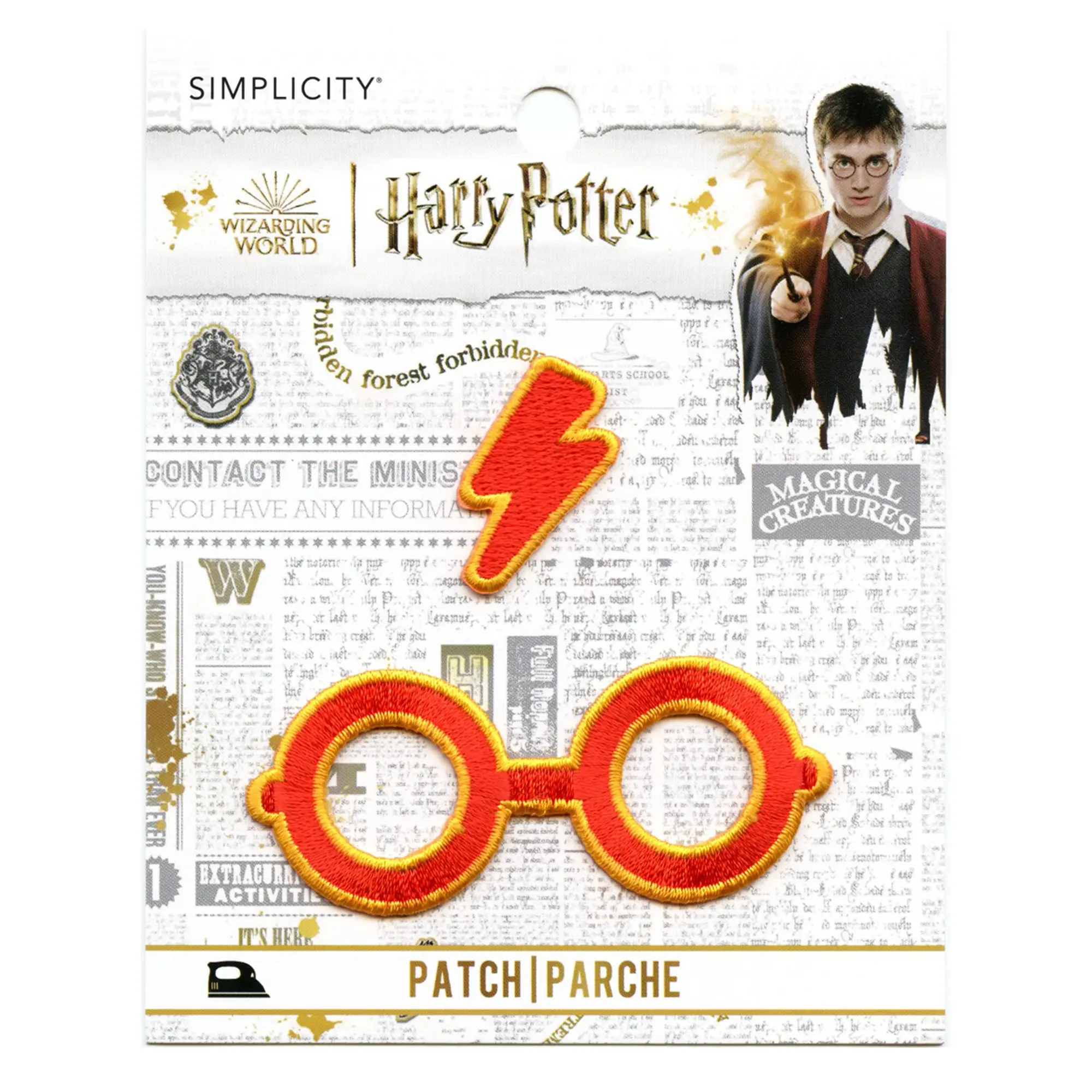 Harry Potter Scar and Glasses Patch Movie Wizard Embroidered Iron On - Image 2