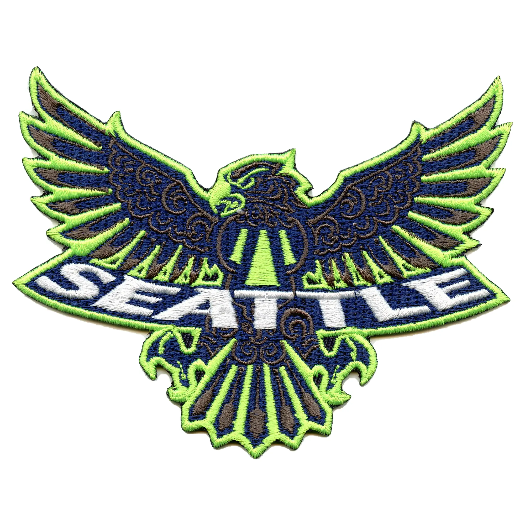 Tribal Football Hawk Patch Seattle Football Sports Embroidered Iron On