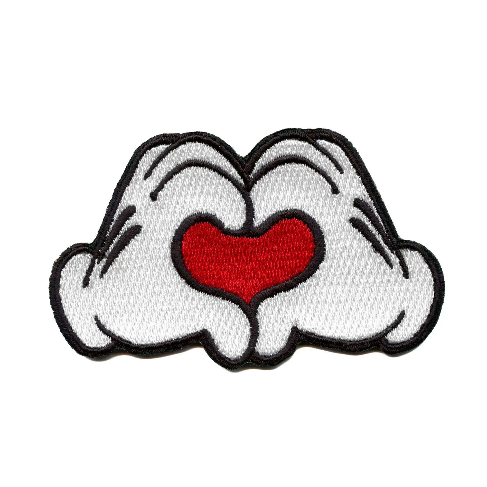 Heart Shape Glove Hands Patch Disney Sign Kids Embroidered Iron On